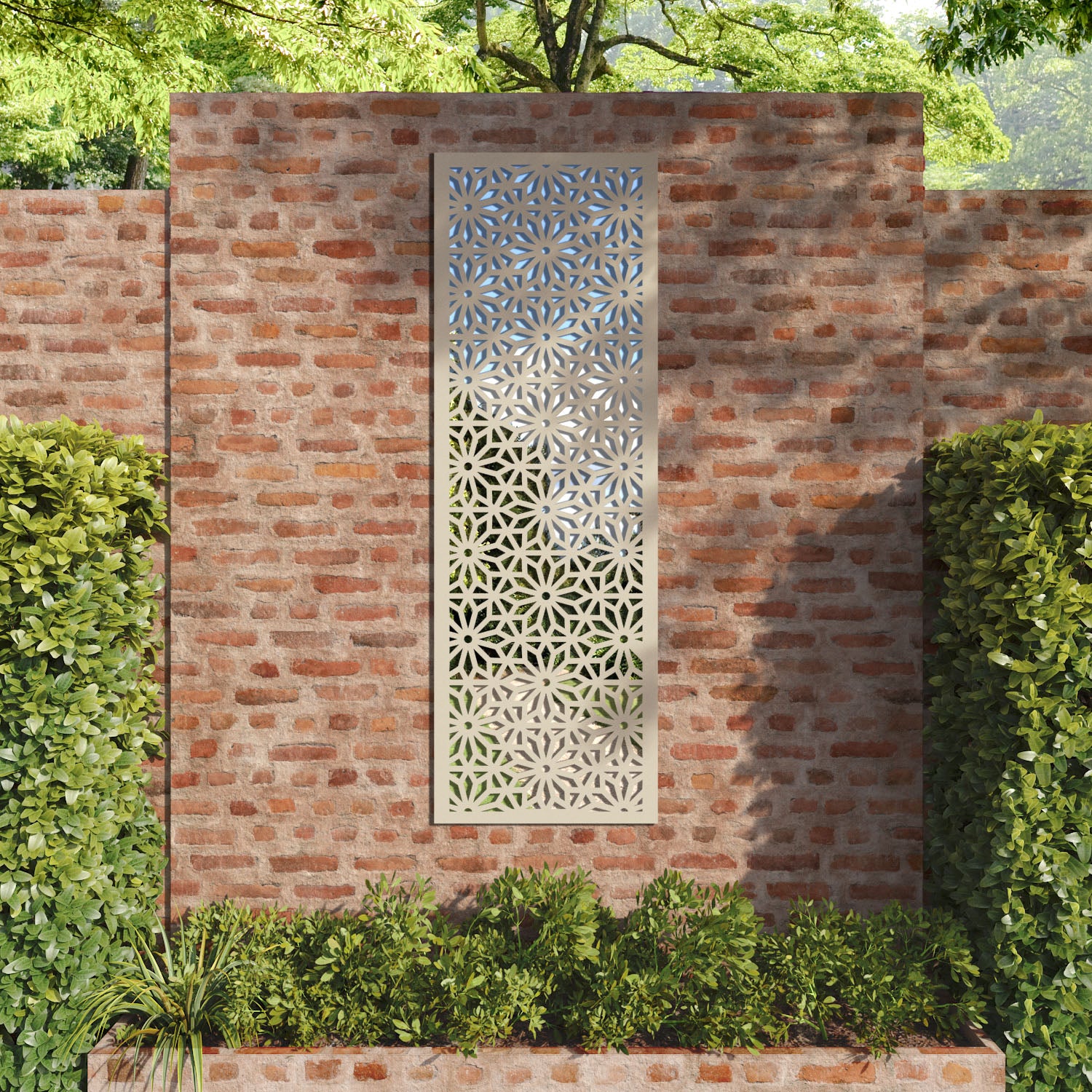 Narwa outdoor decorative mirrored panel
