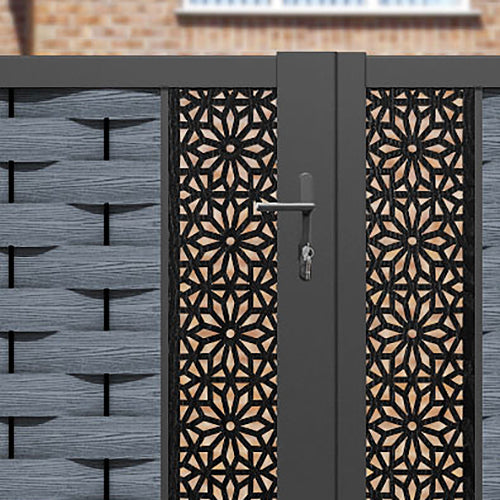 Ripple Narwa Straight Top Driveway Gate - Anthracite - Middle Screen
