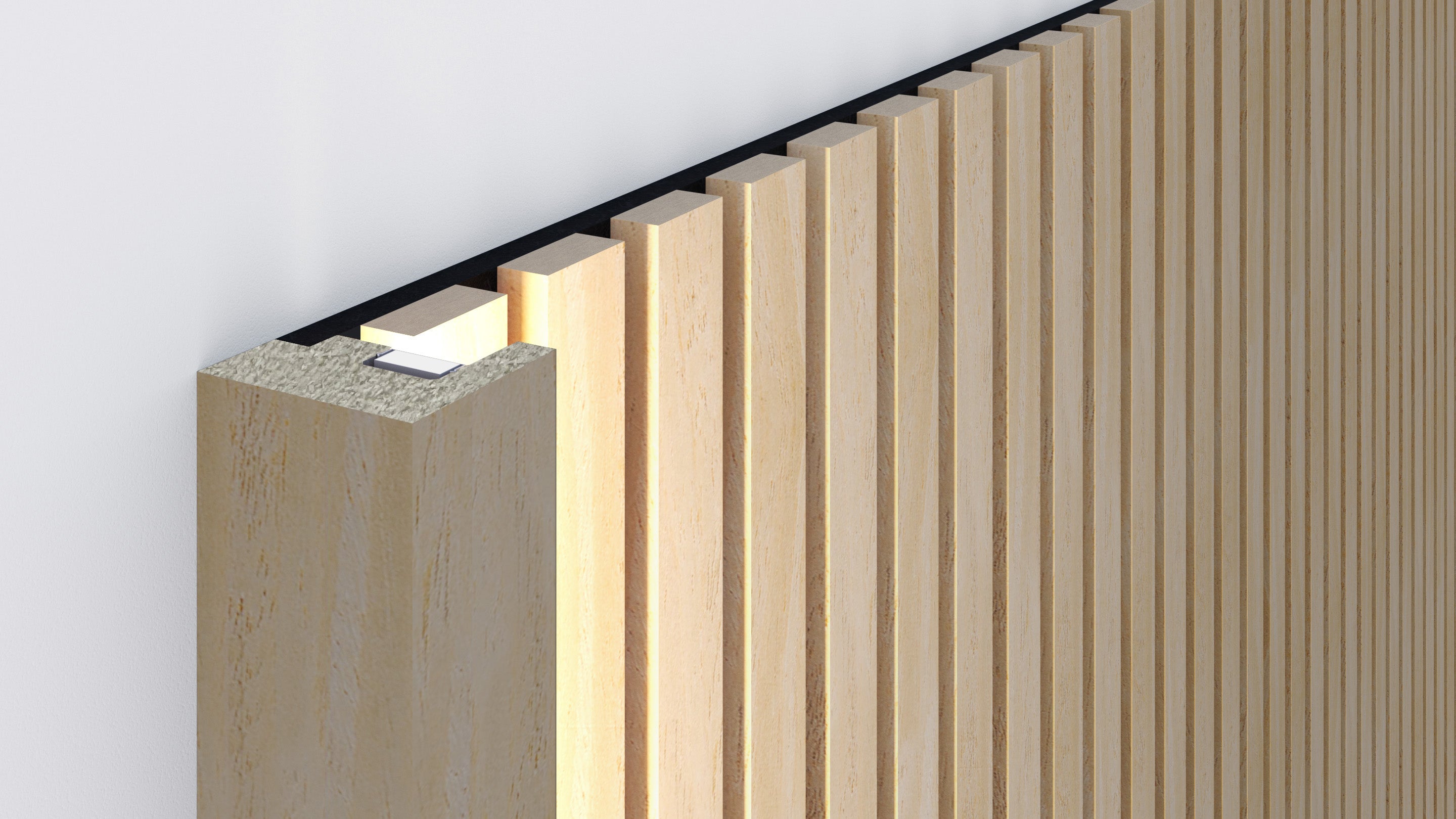 InsuSlat™ - Pair of Side Trim Battens - Natural Oak
