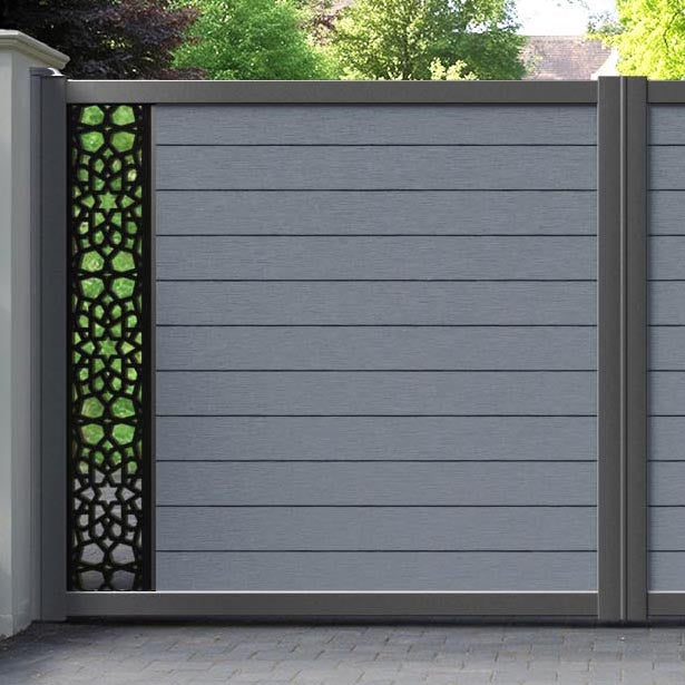 Fusion Nazira Straight Top Driveway Gate - Anthracite - End Screen