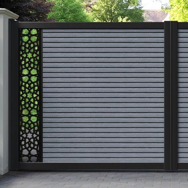 Hudson Nazira Straight Top Driveway Gate - Anthracite - End Screen
