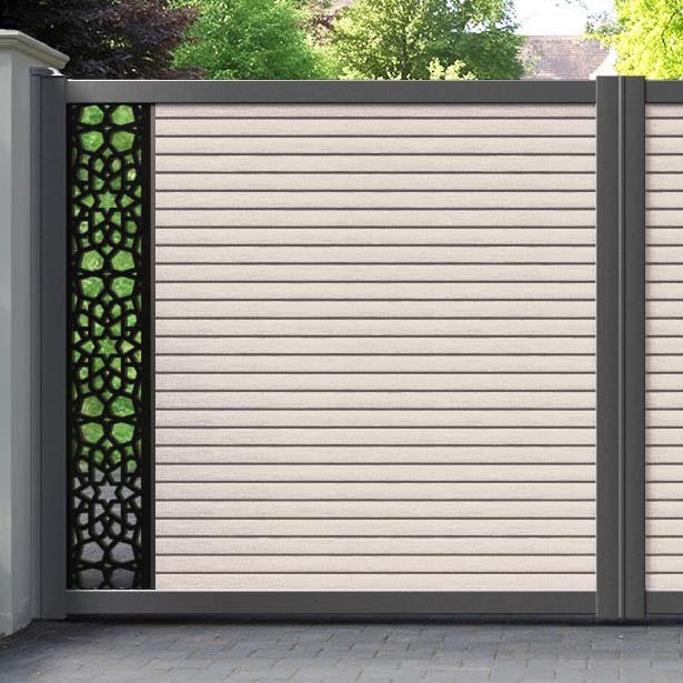 Hudson Nazira Straight Top Driveway Gate - Mid Stone - End Screen