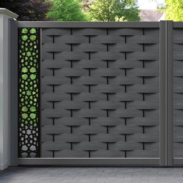 Ripple Nazira Straight Top Driveway Gate - Dark Grey - End Screen