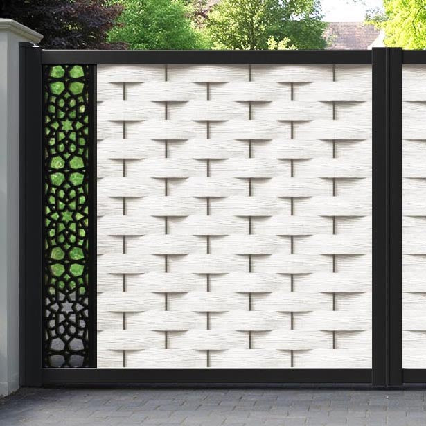 Ripple Nazira Straight Top Driveway Gate - Light Stone - End Screen