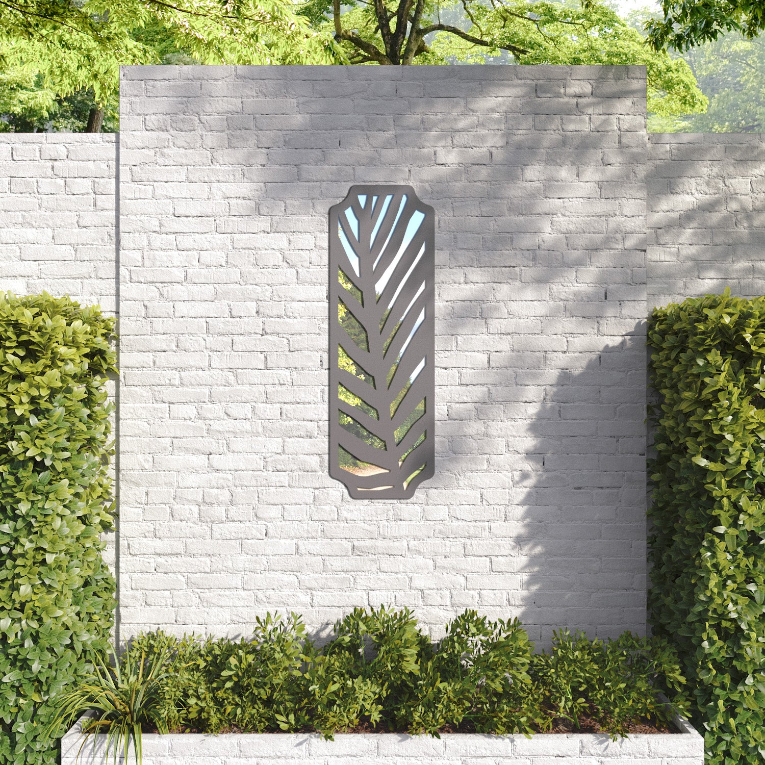 Palm Regal Decorative Mirrored Panel