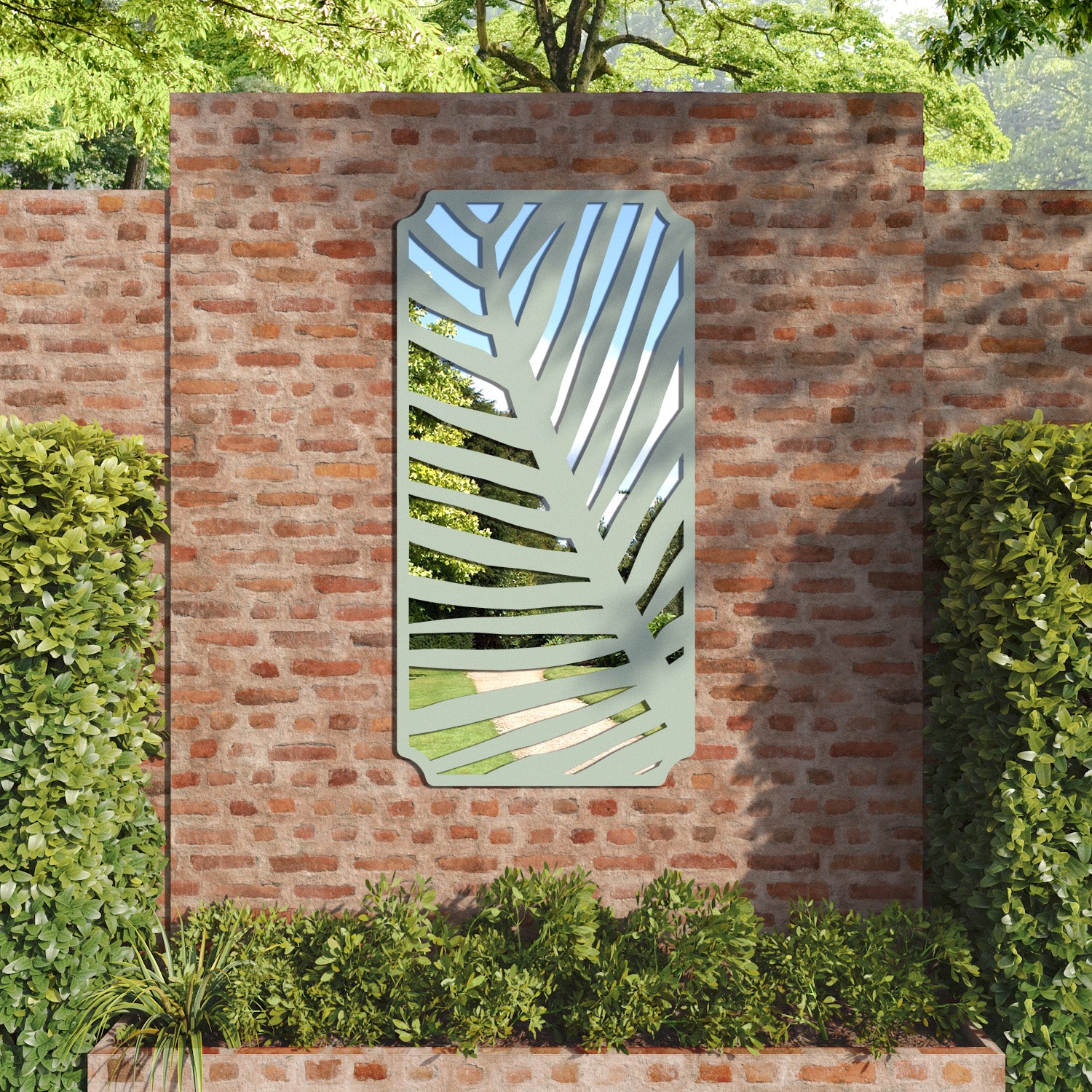 Palm Regal Decorative Mirrored Panel