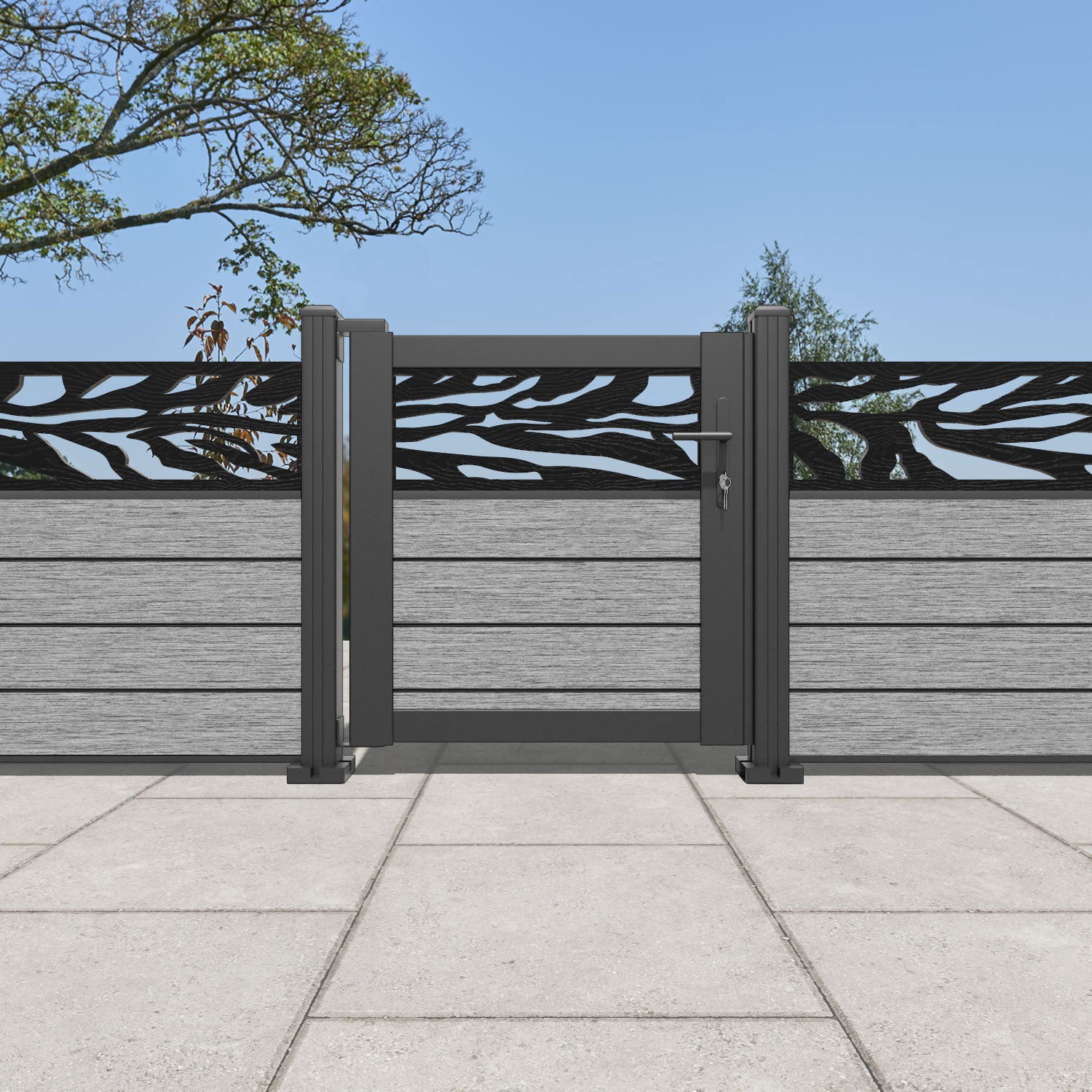 Fusion Malawi Pedestrian Gate - Light Grey