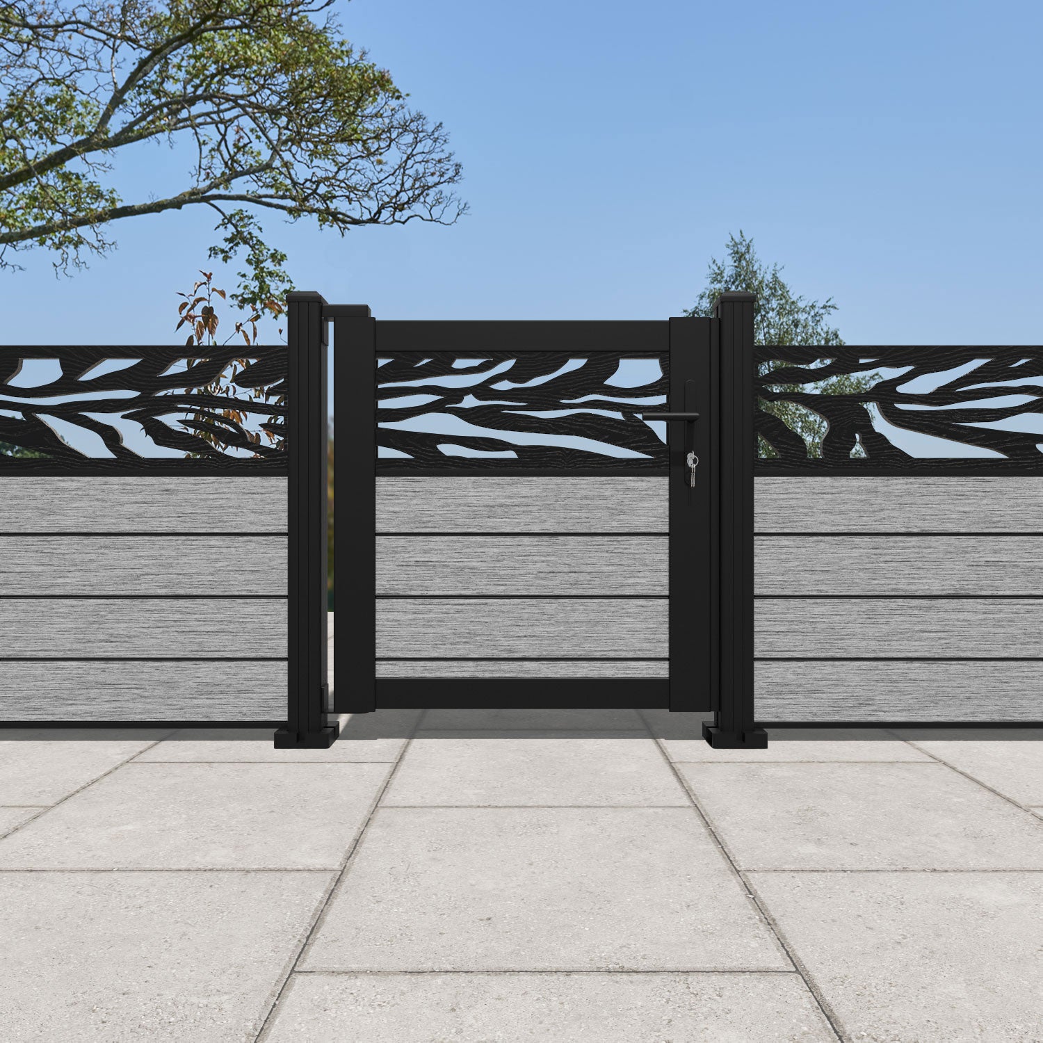Fusion Malawi Pedestrian Gate - Light Grey