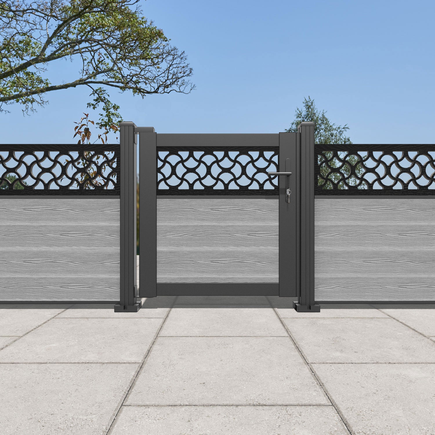 Classic Vida Pedestrian Gate - Light Grey