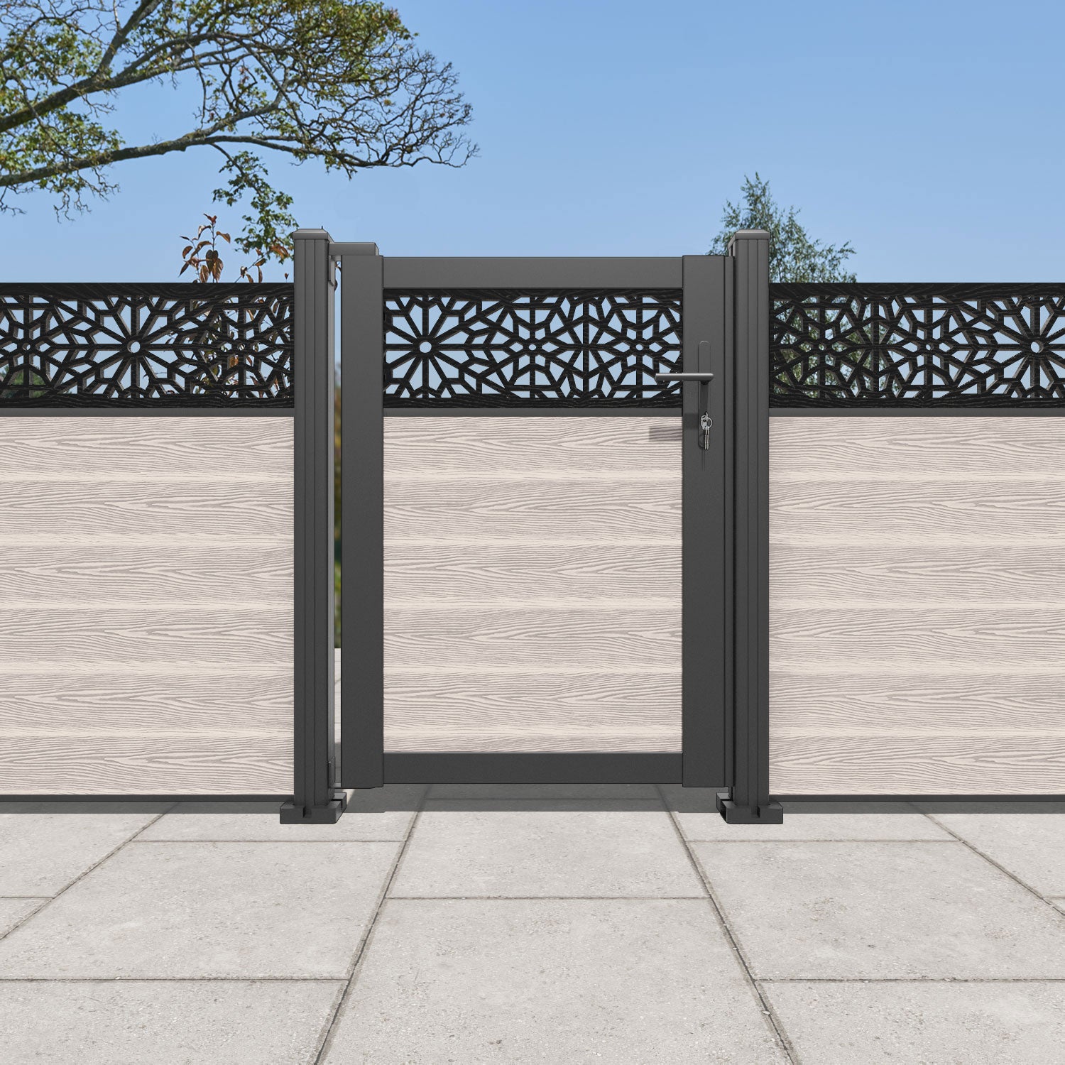 Classic Alnara Pedestrian Gate - Mid Stone