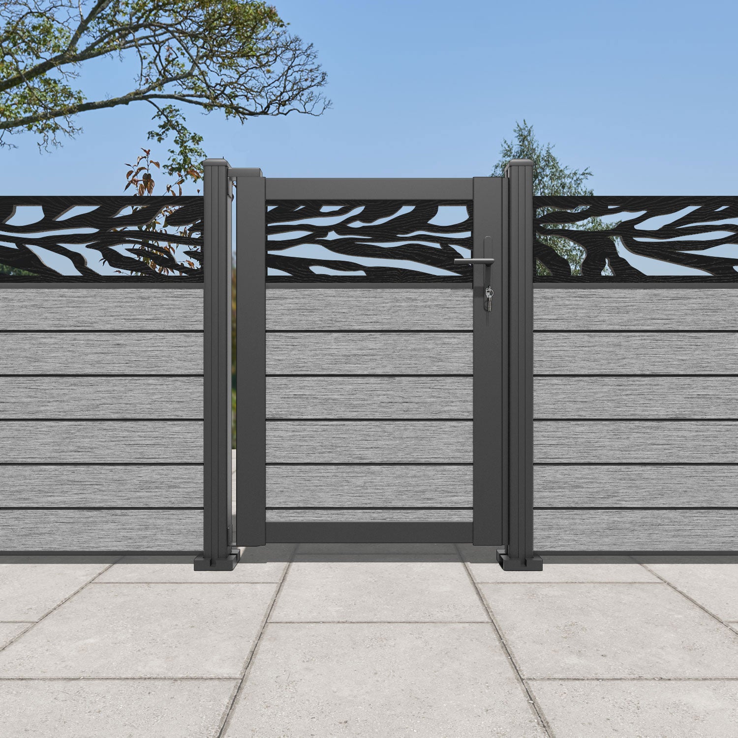 Fusion Malawi Pedestrian Gate - Light Grey