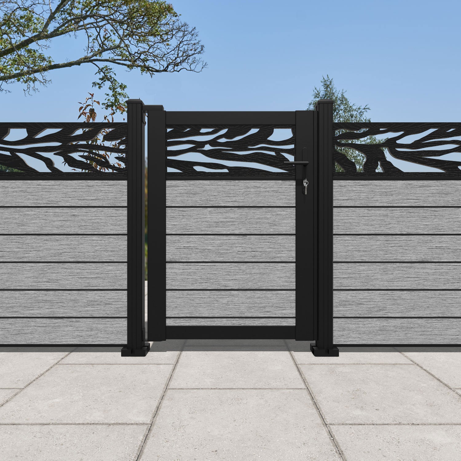Fusion Malawi Pedestrian Gate - Light Grey