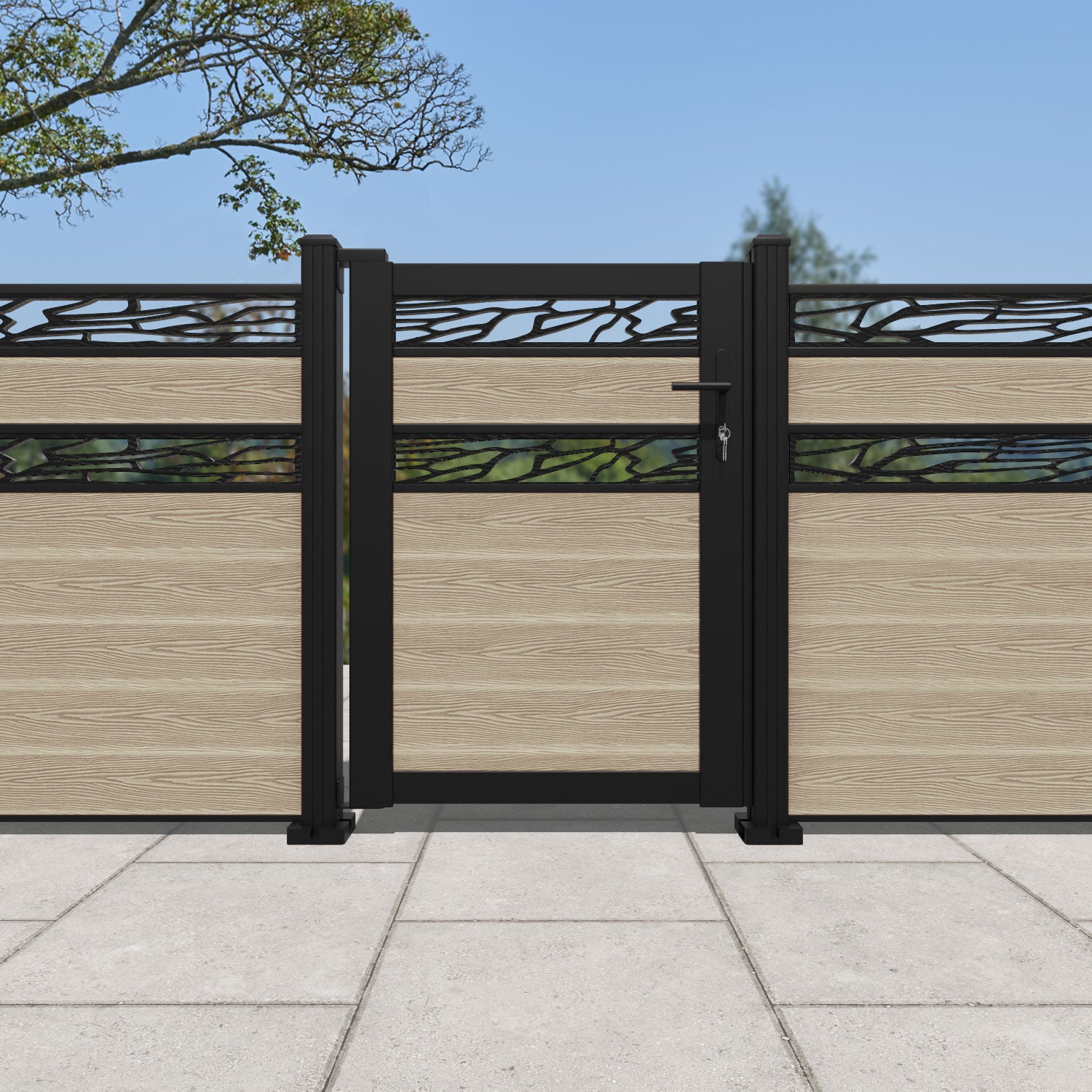 Classic Shatter Split Screen Pedestrian Gate - Light Oak