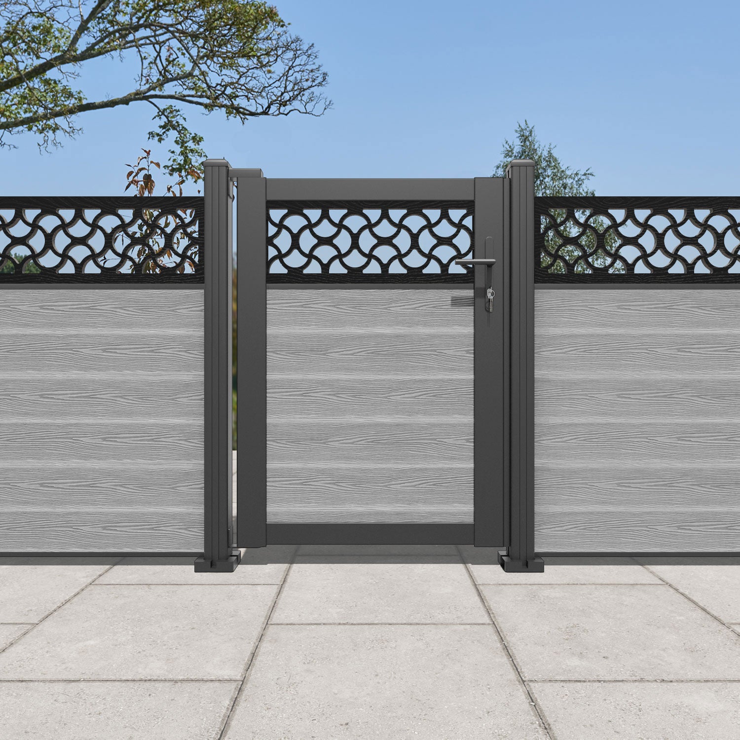 Classic Vida Pedestrian Gate - Light Grey