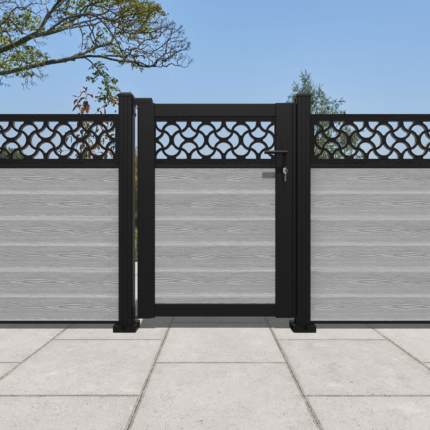 Classic Vida Pedestrian Gate - Light Grey