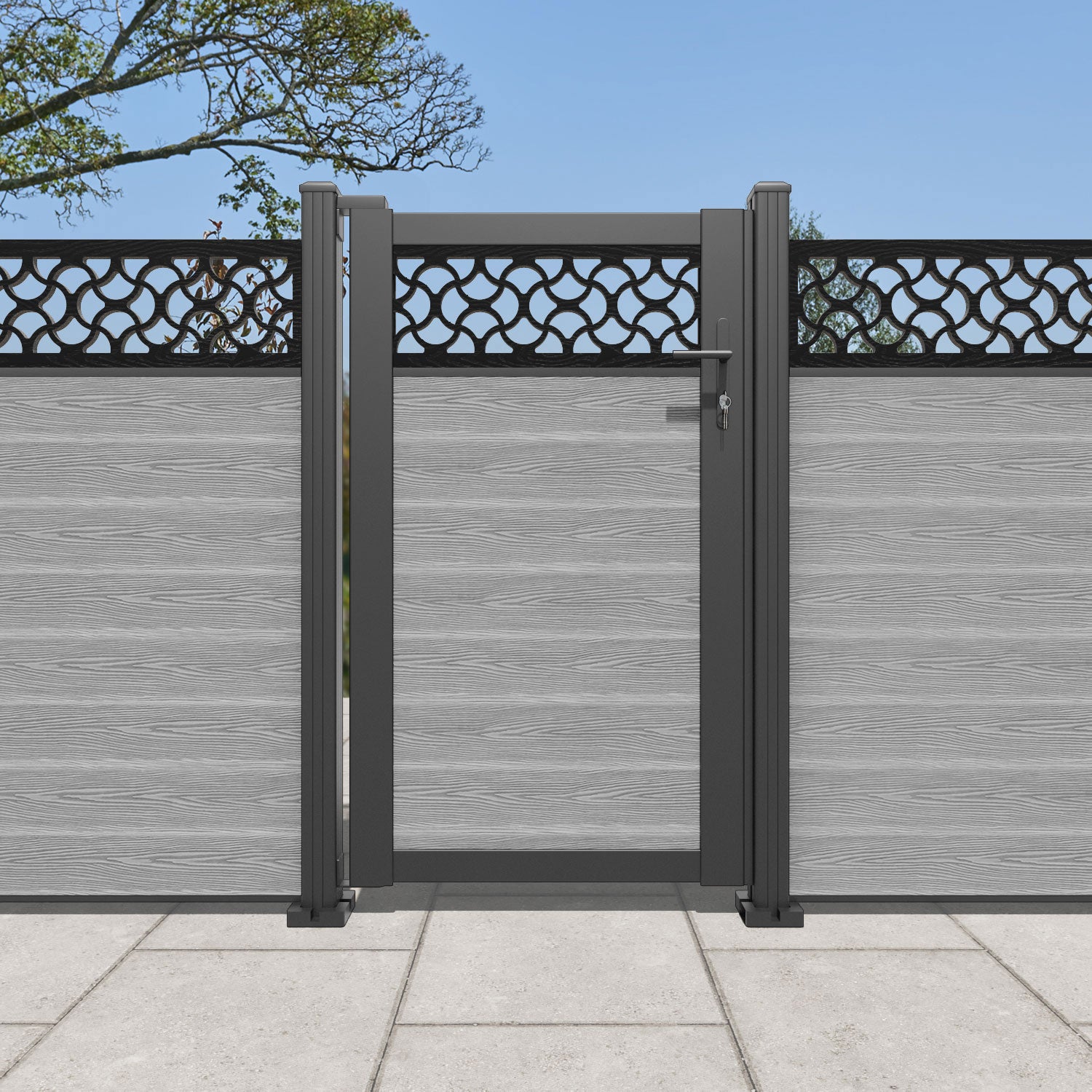 Classic Vida Pedestrian Gate - Light Grey