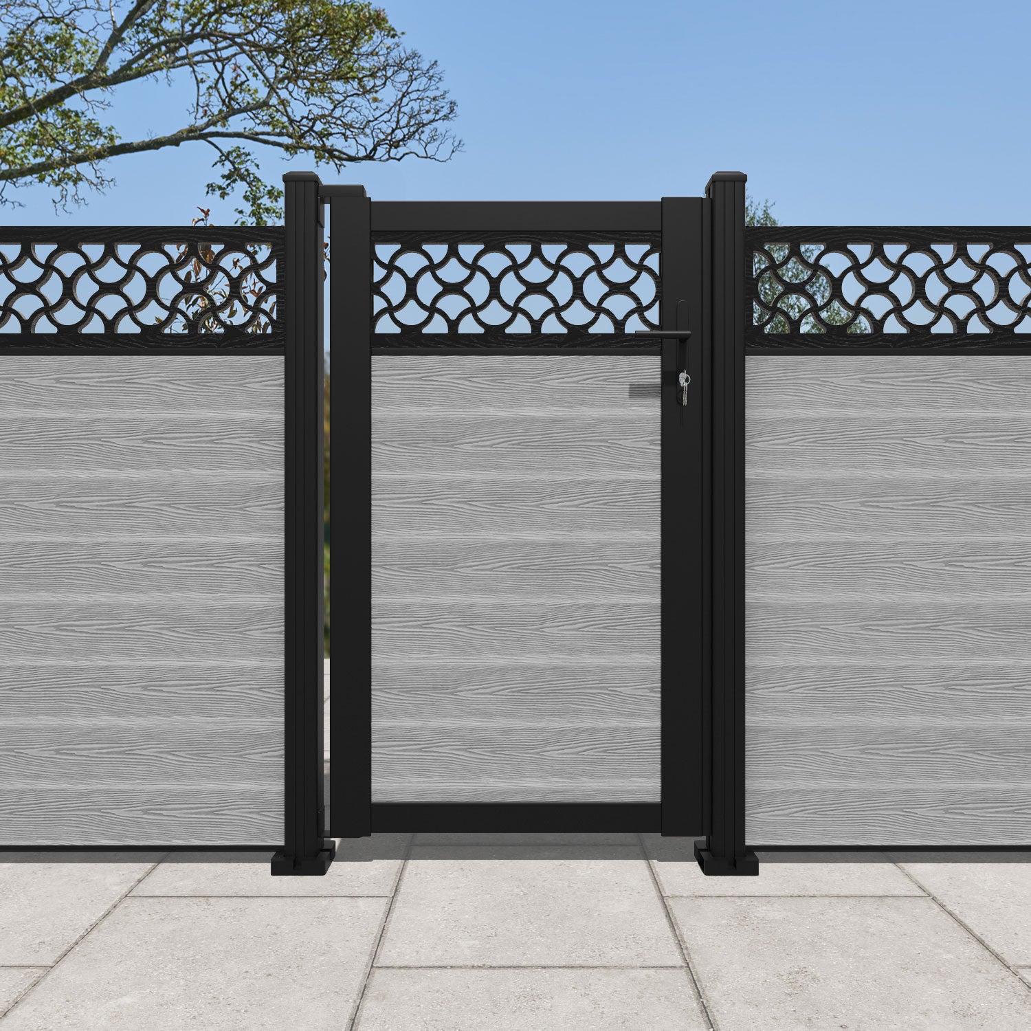 Classic Vida Pedestrian Gate - Light Grey
