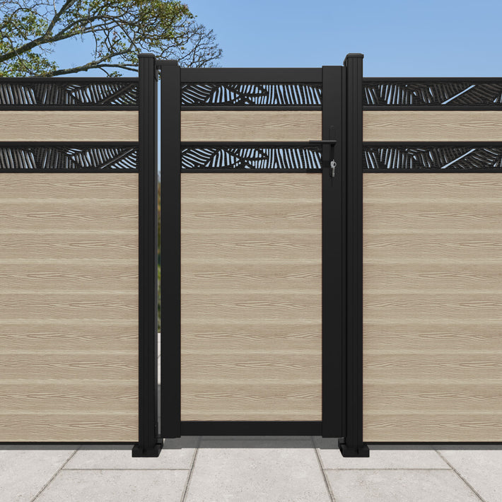 Classic Feather Split Screen Pedestrian Gate - Light Oak