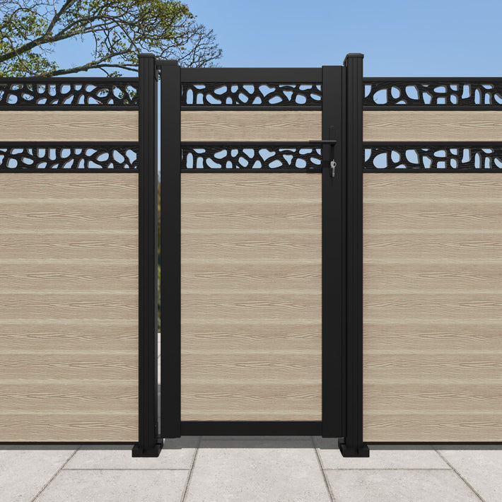 Classic Pebble Split Screen Pedestrian Gate - Light Oak