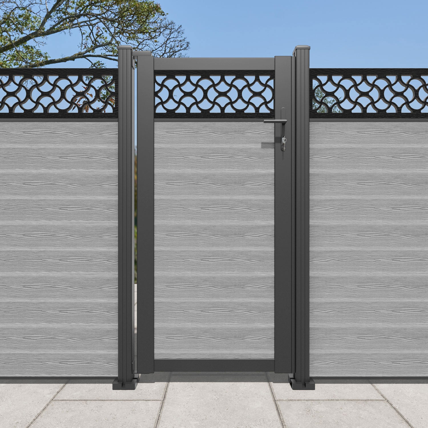 Classic Vida Pedestrian Gate - Light Grey