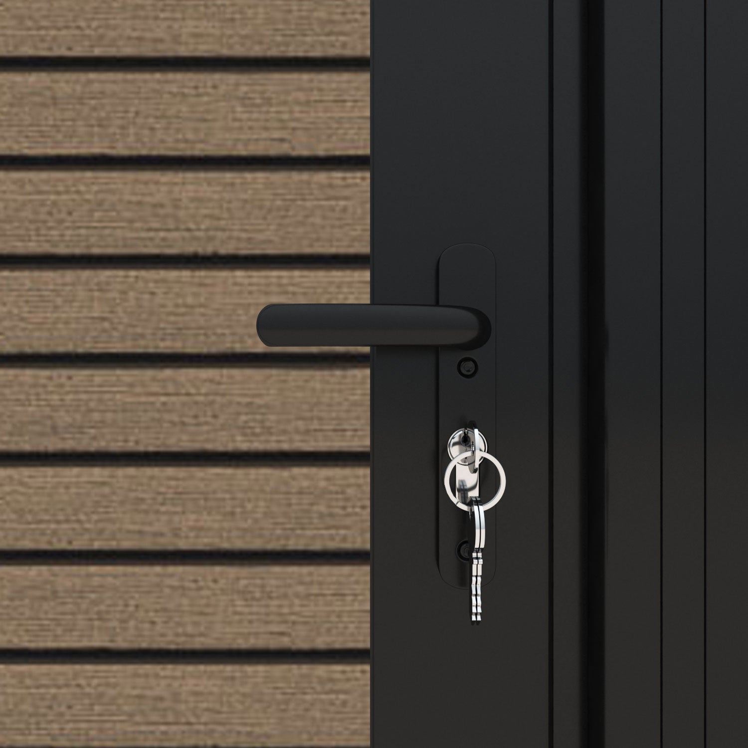 Hudson Zenith Curved Top Driveway Gate - Teak - Top Screen