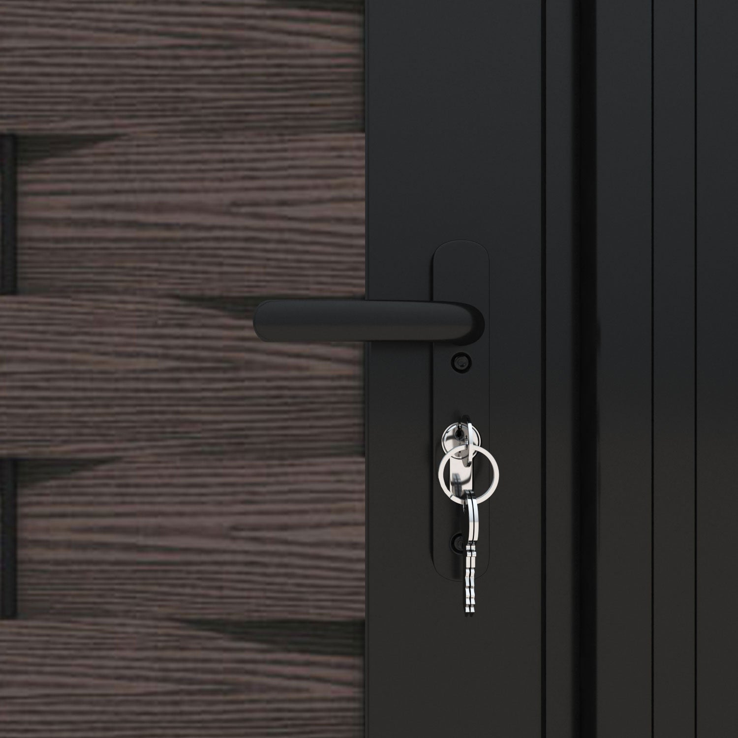 Ripple Aspen Straight Top Driveway Gate - Mid Brown - Middle & End Screen