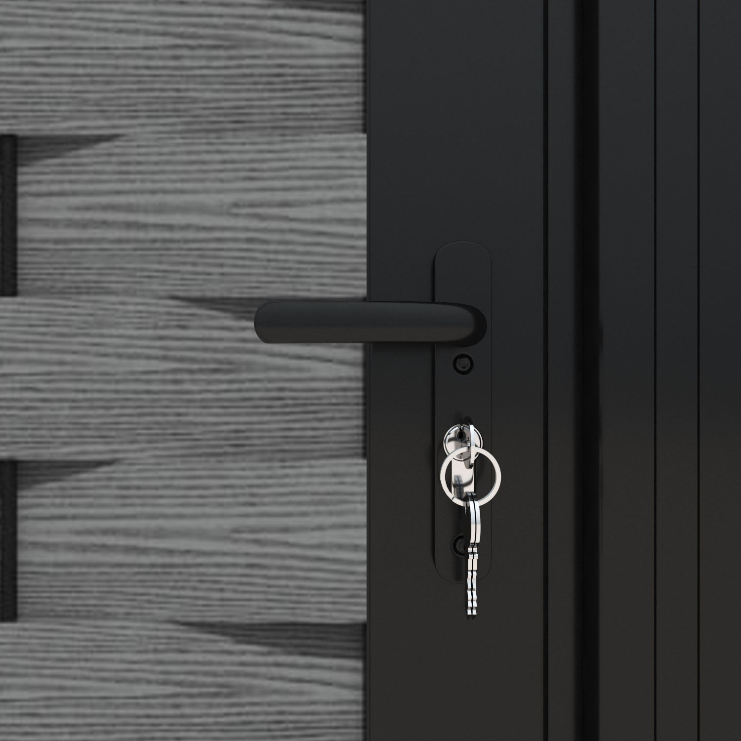 Ripple Twilight Straight Top Driveway Gate - Mid Grey - Middle & End Screen