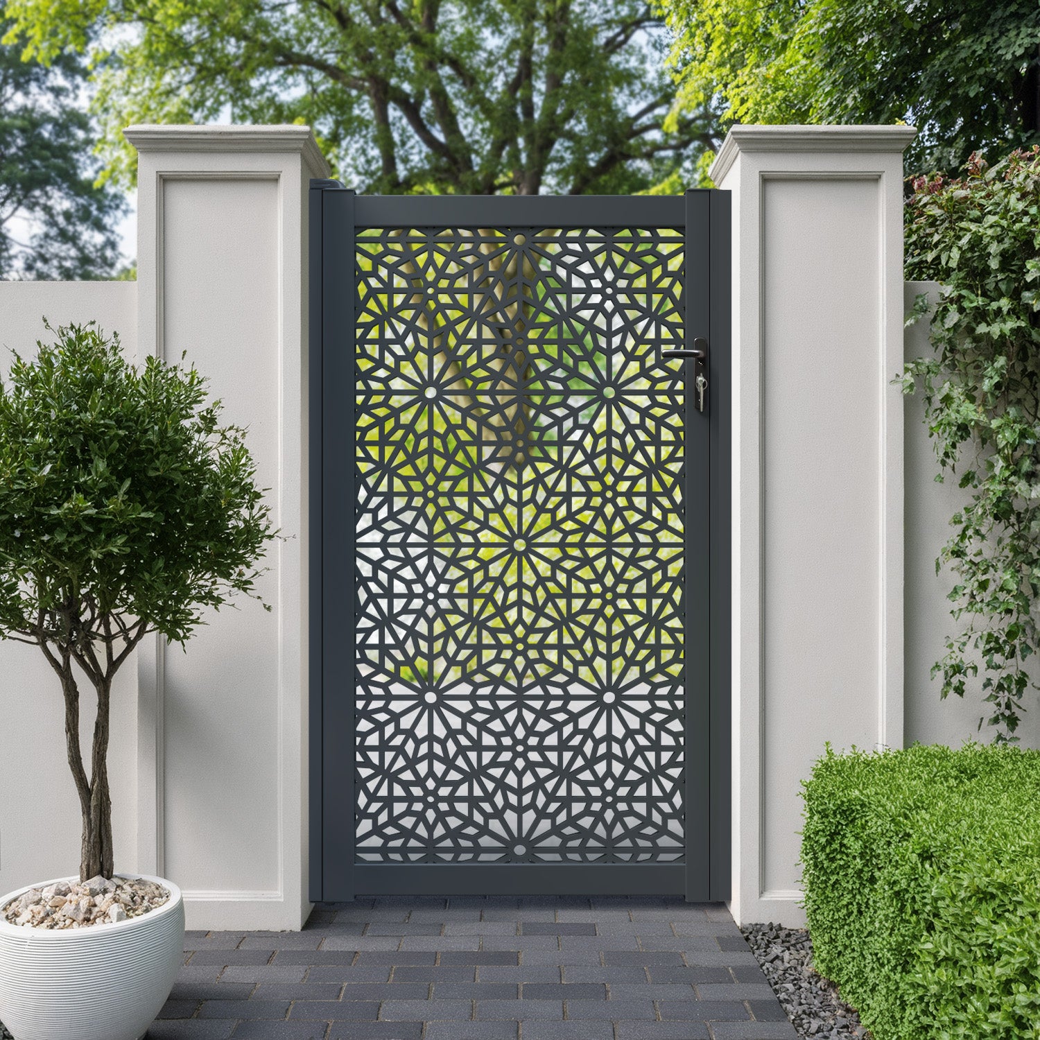 Alnara Aluminium Full screen Pedestrian Gate