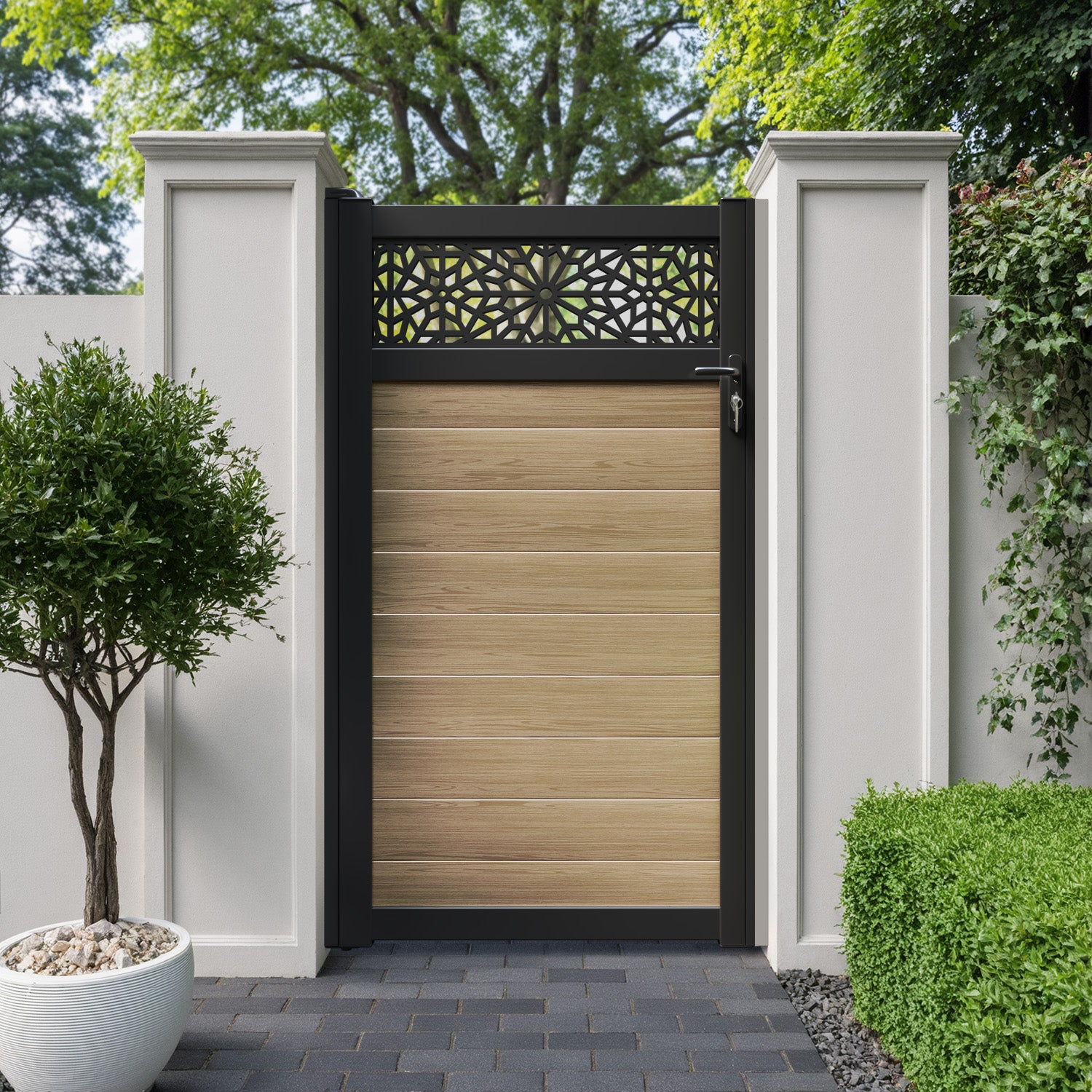 Alnara Aluminium Straight Top Pedestrian Gate