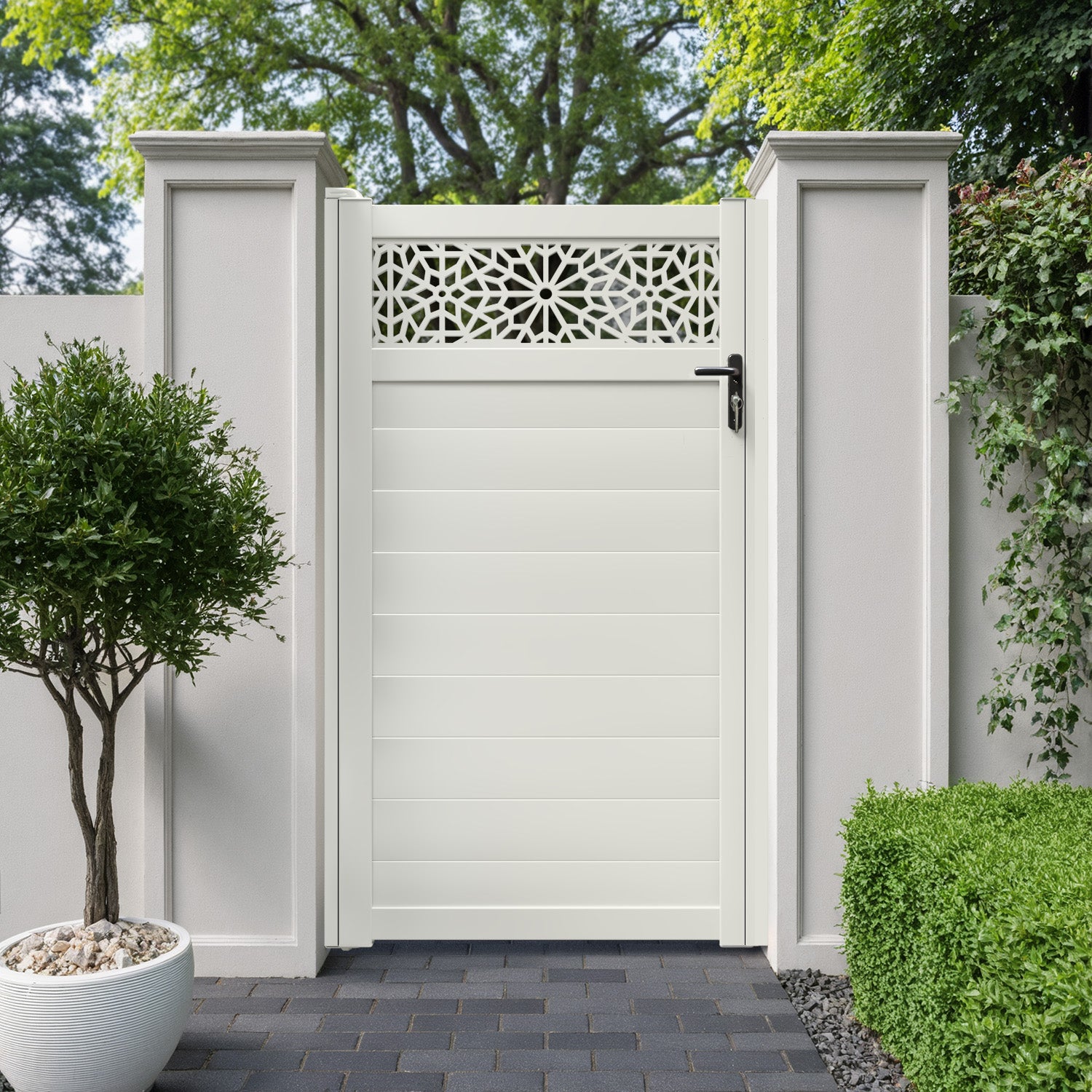 Alnara Aluminium Straight Top Pedestrian Gate