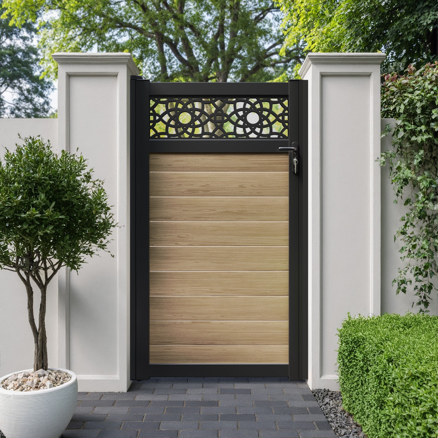 Ambar Aluminium Straight Top Pedestrian Gate