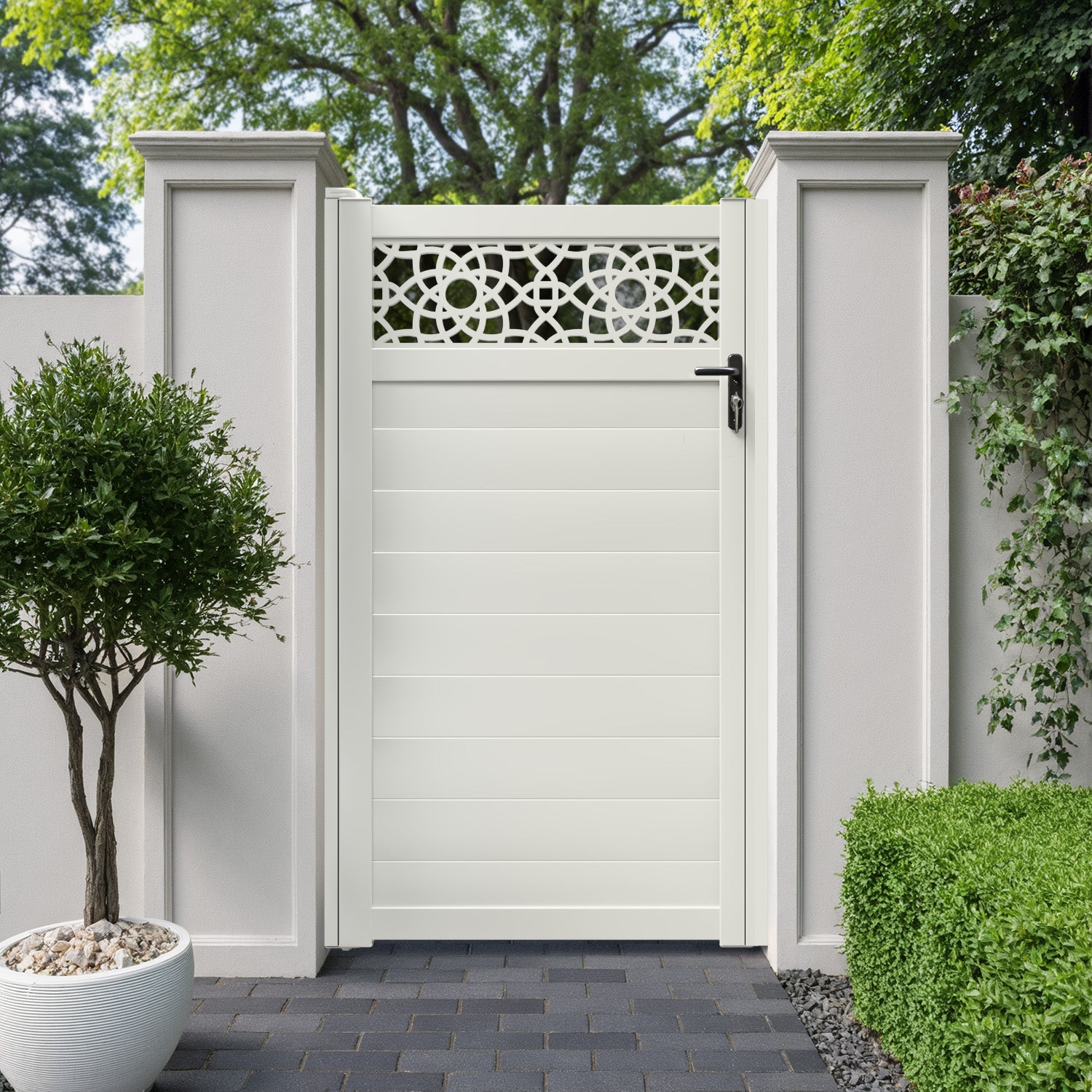 Ambar Aluminium Straight Top Pedestrian Gate