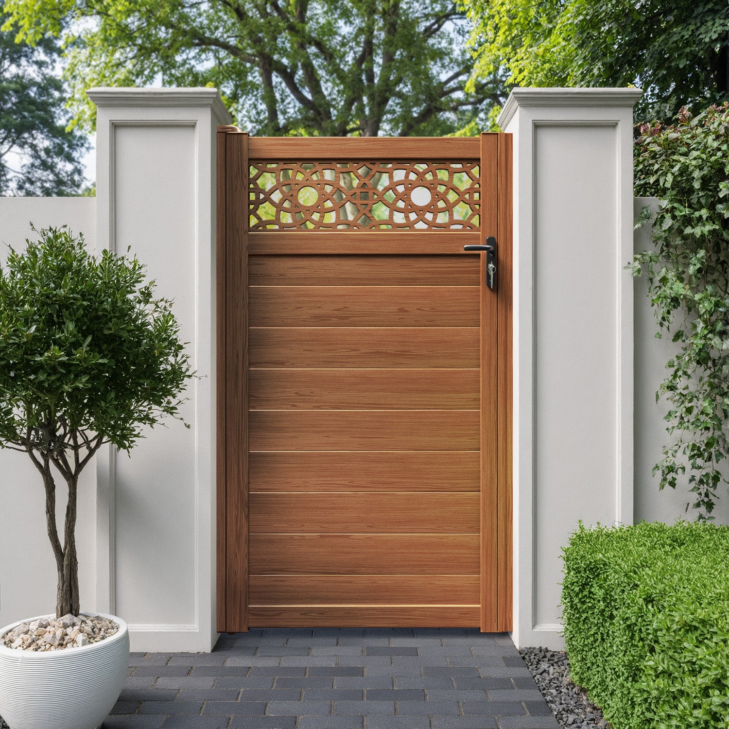 Ambar Aluminium Straight Top Pedestrian Gate
