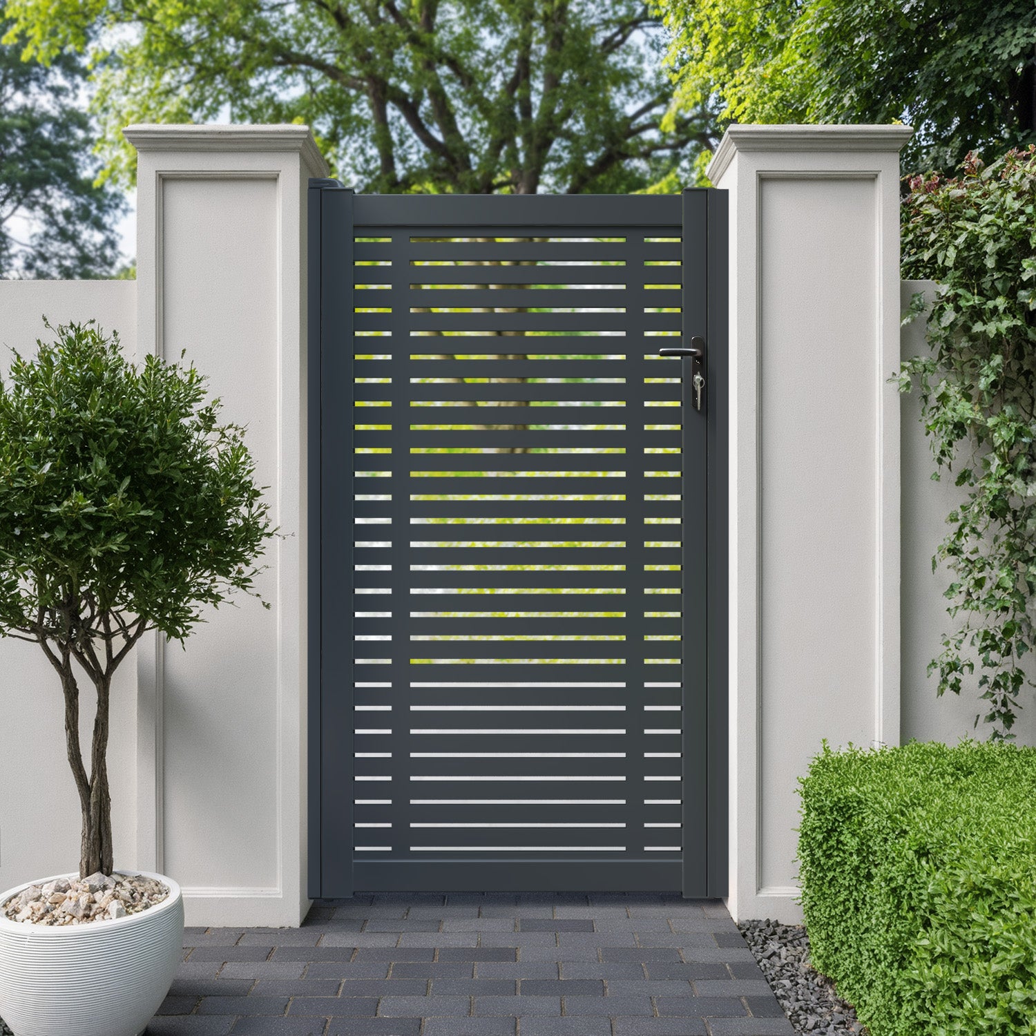Aspen Aluminium Full screen Pedestrian Gate