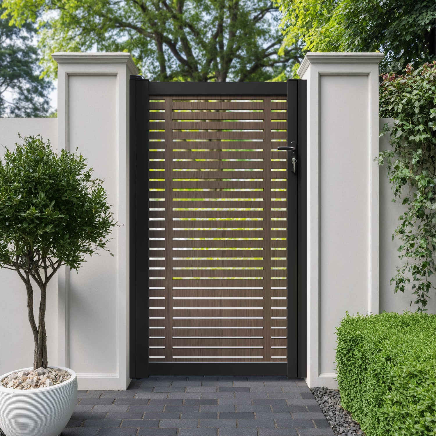 Aspen Aluminium Full screen Pedestrian Gate