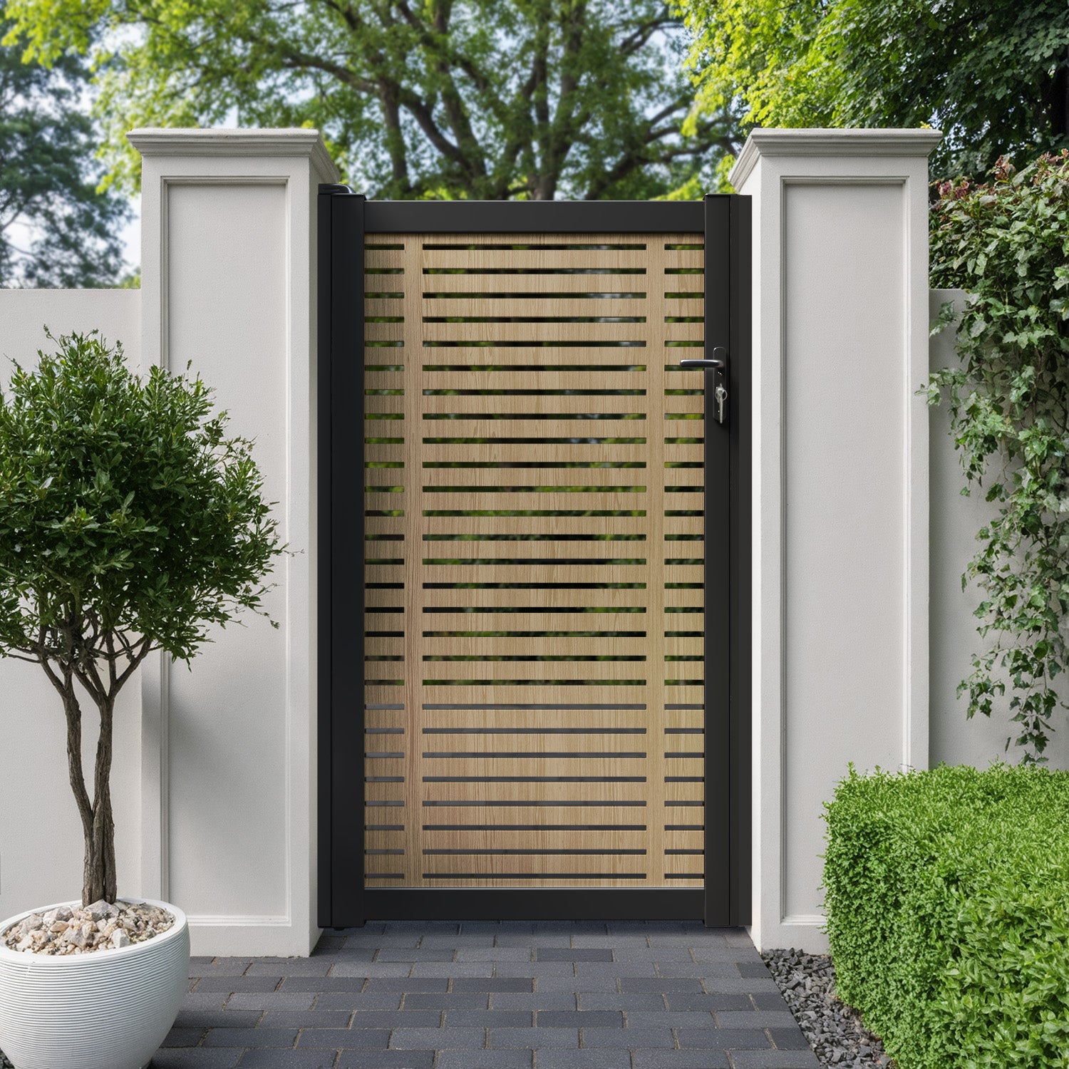 Aspen Aluminium Full screen Pedestrian Gate