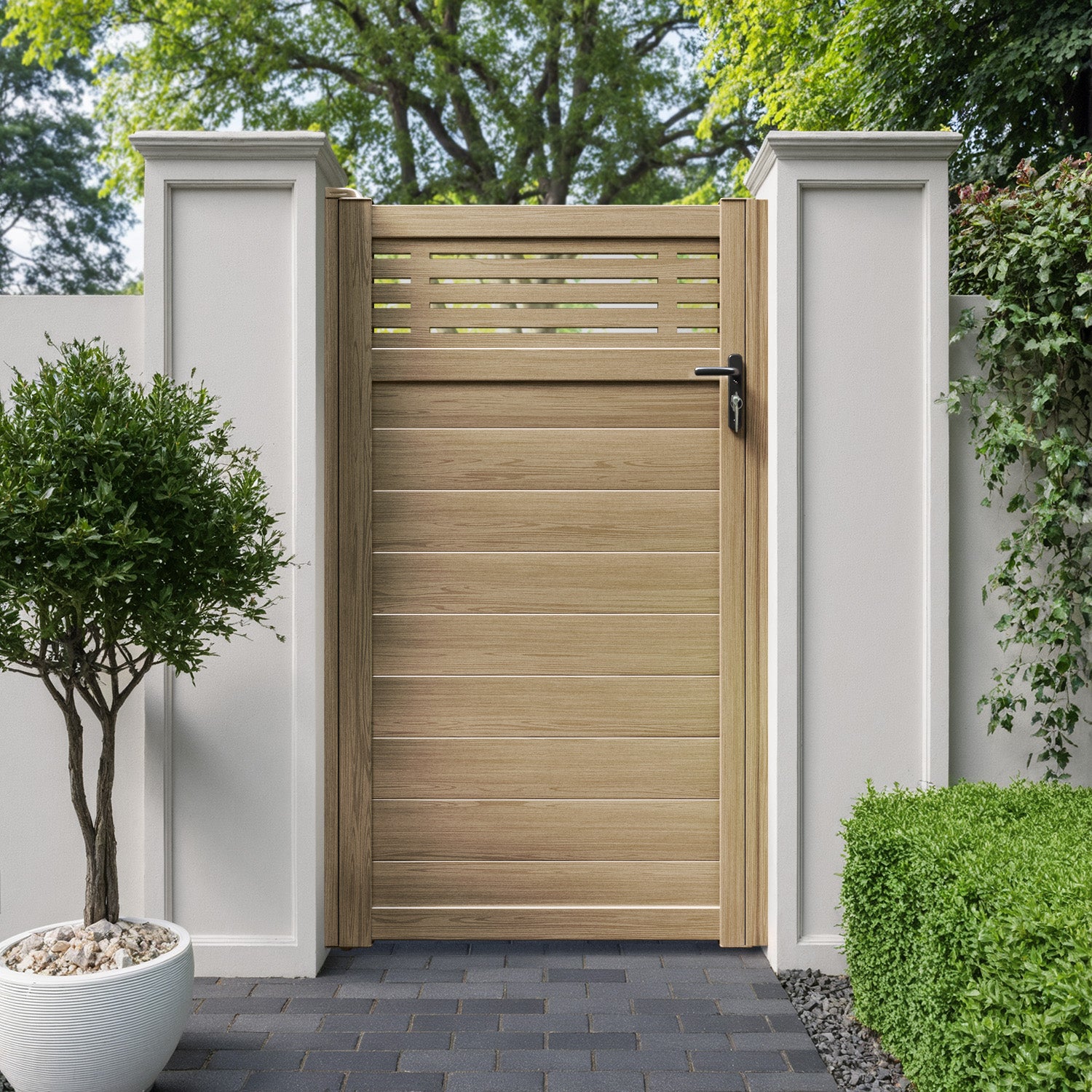 Aspen Aluminium Straight Top Pedestrian Gate