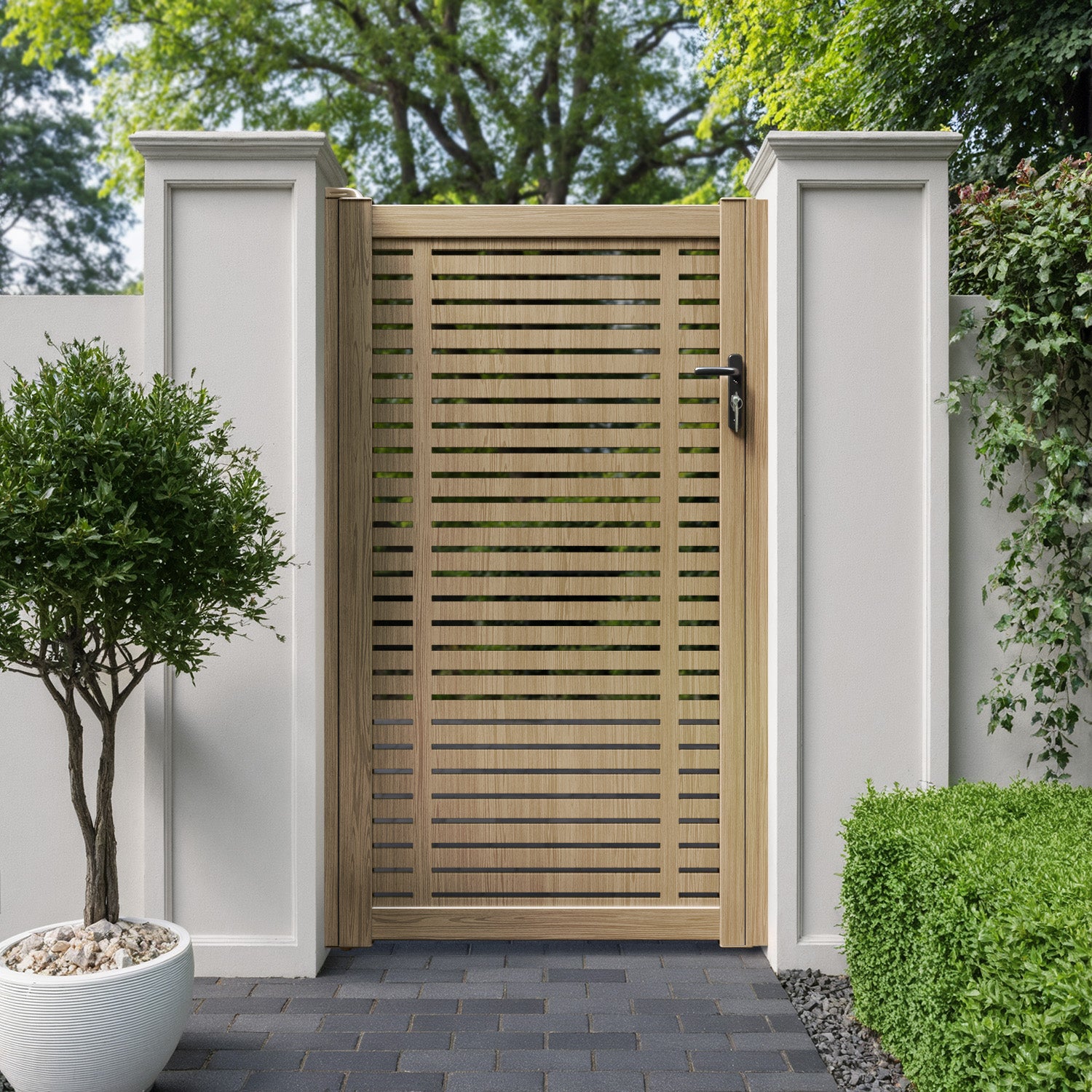 Aspen Aluminium Full screen Pedestrian Gate