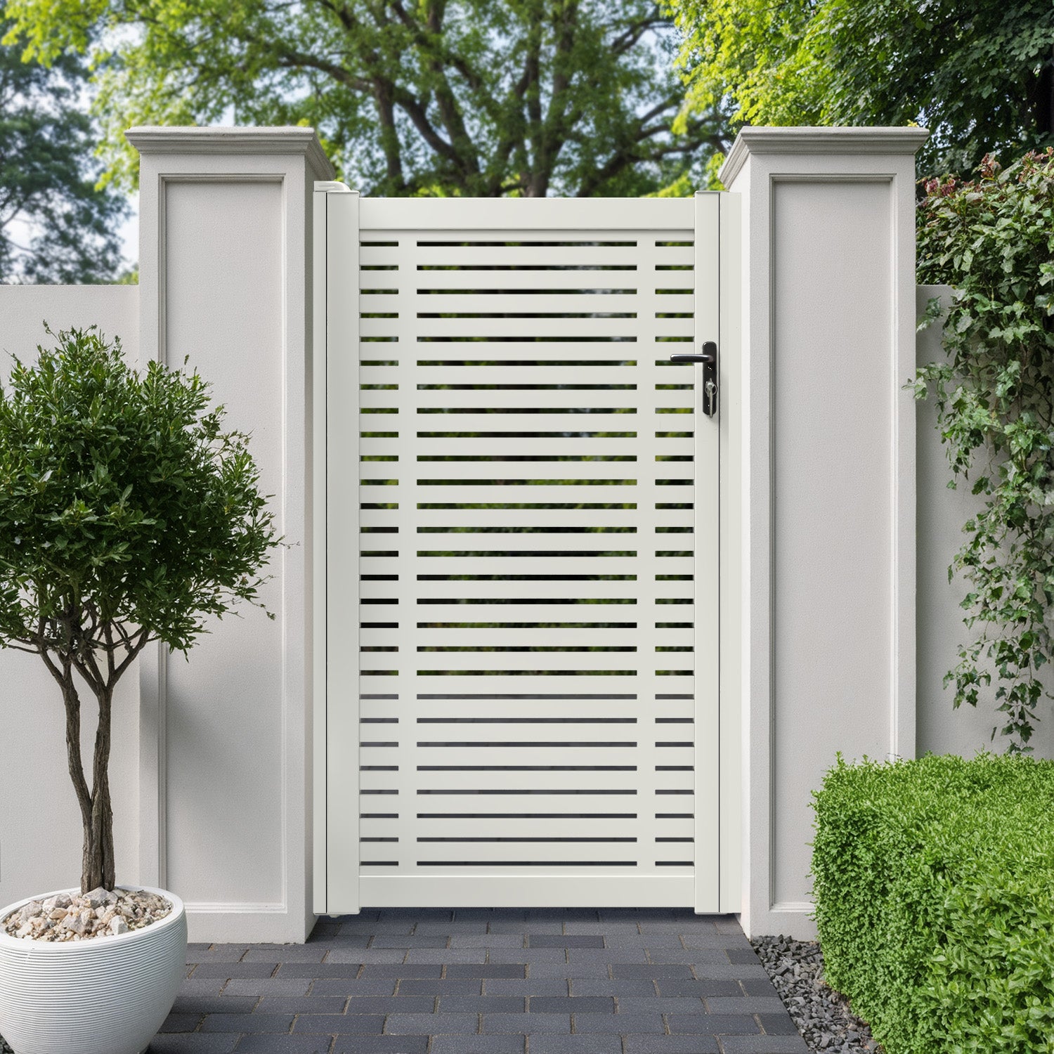 Aspen Aluminium Full screen Pedestrian Gate
