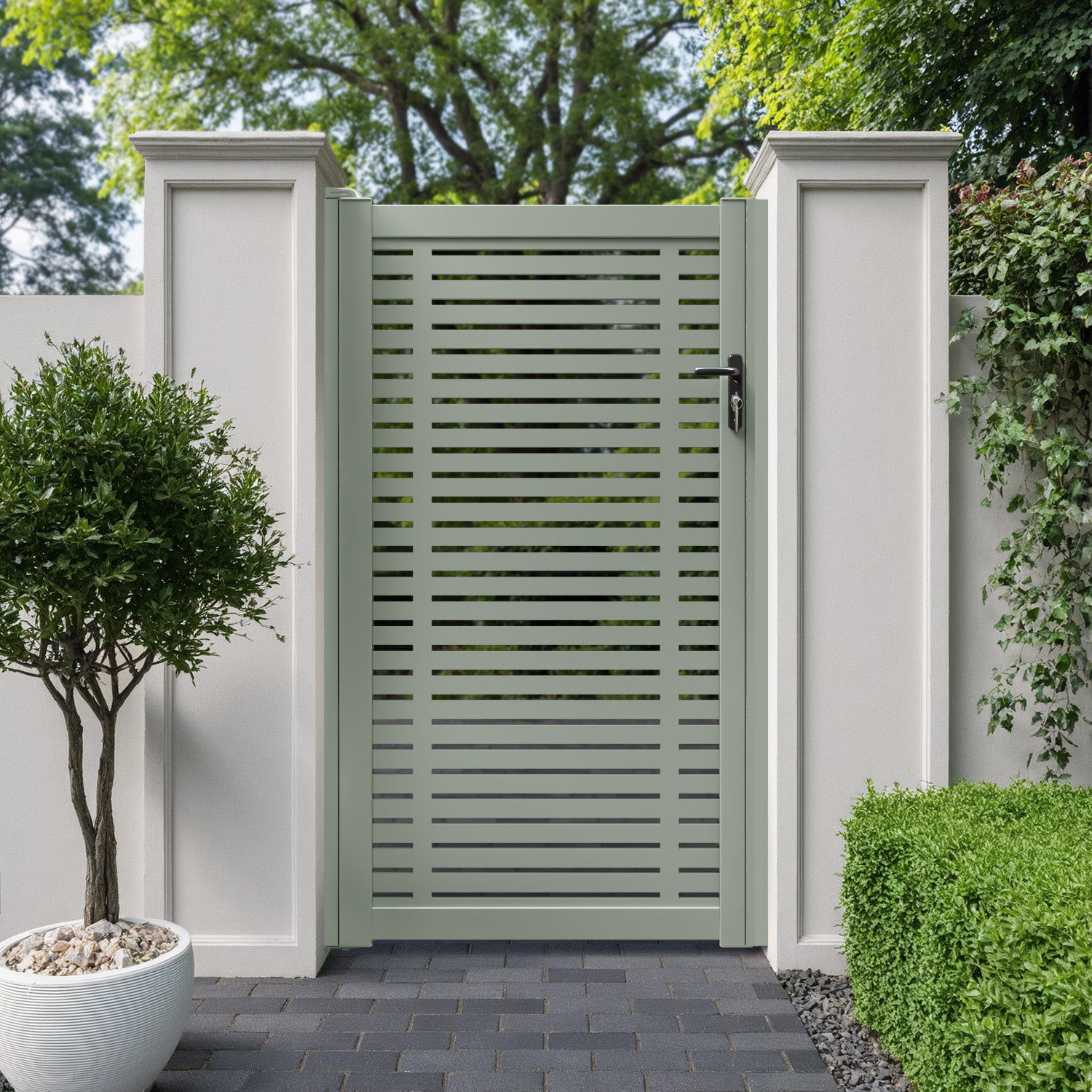 Aspen Aluminium Full screen Pedestrian Gate