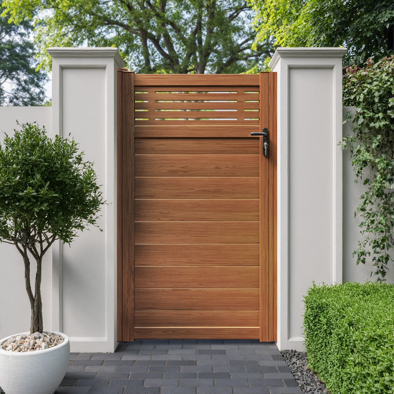 Aspen Aluminium Straight Top Pedestrian Gate