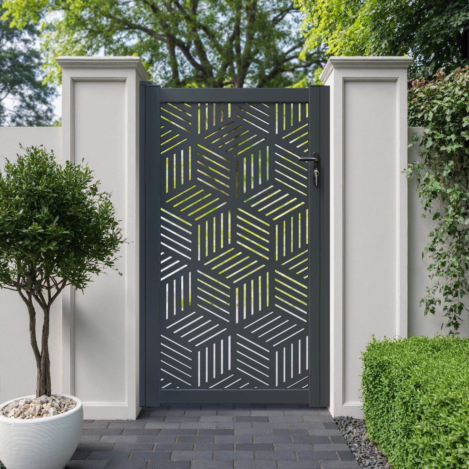 Cubed Aluminium Full screen Pedestrian Gate