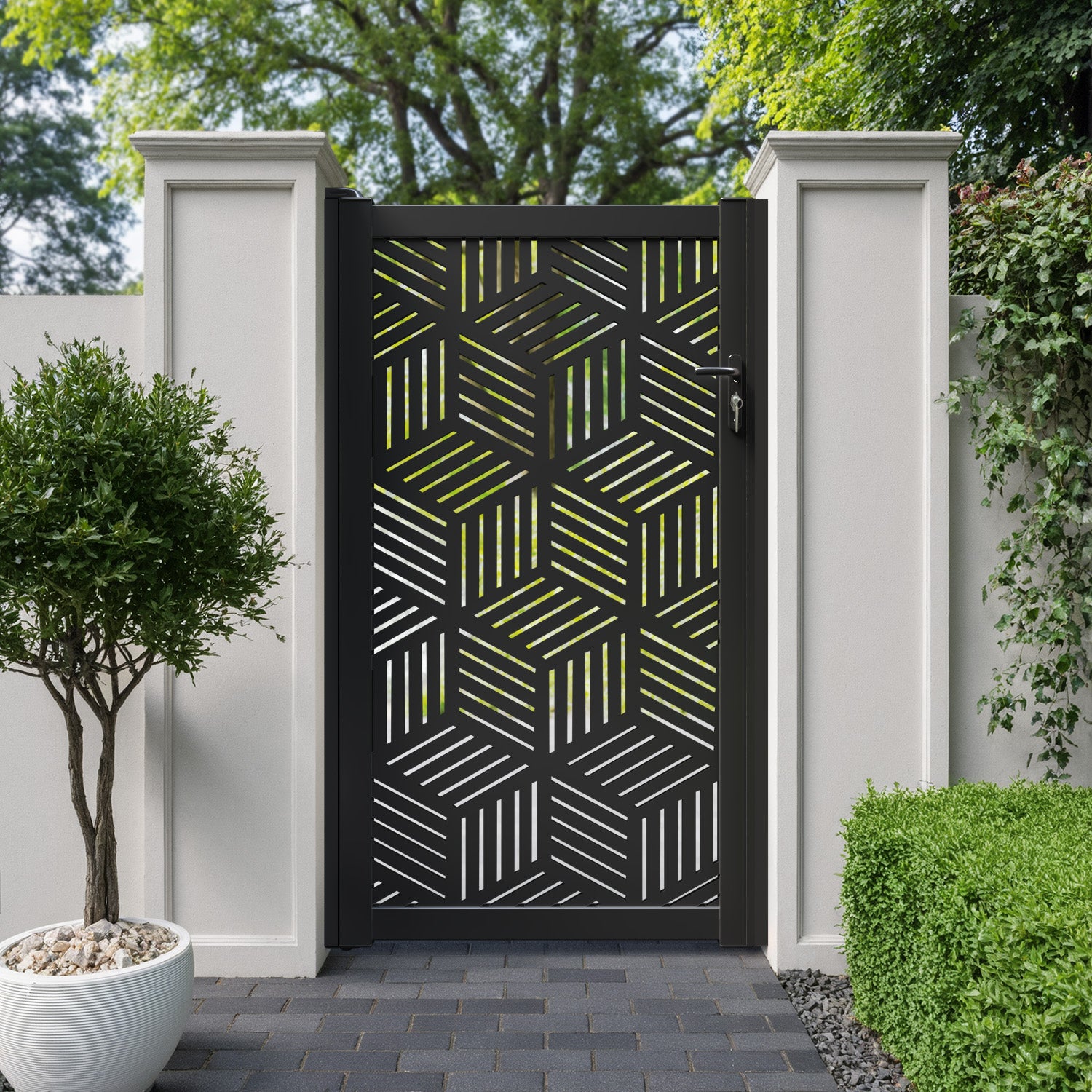 Cubed Aluminium Full screen Pedestrian Gate