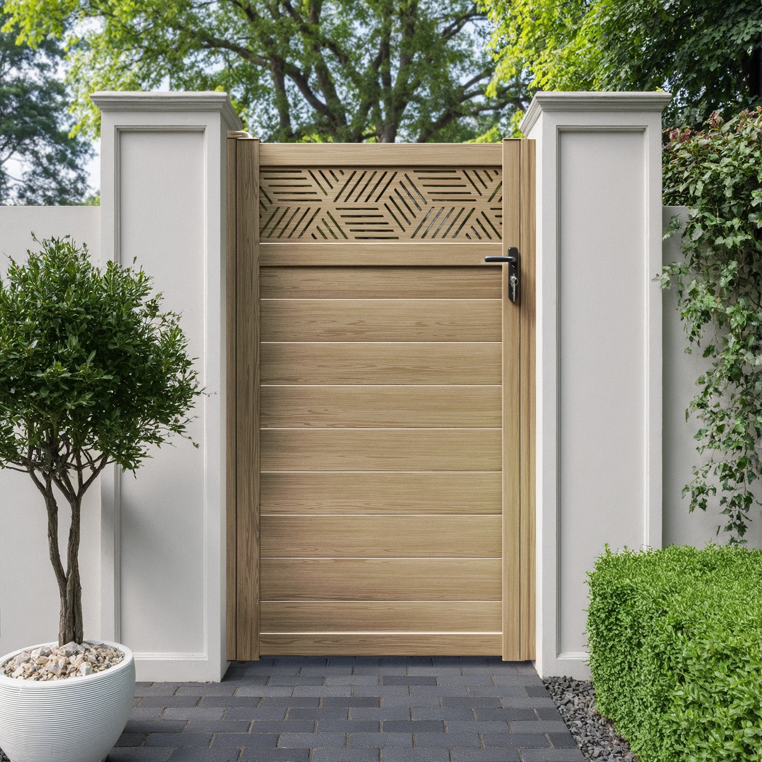 Cubed Aluminium Straight Top Pedestrian Gate