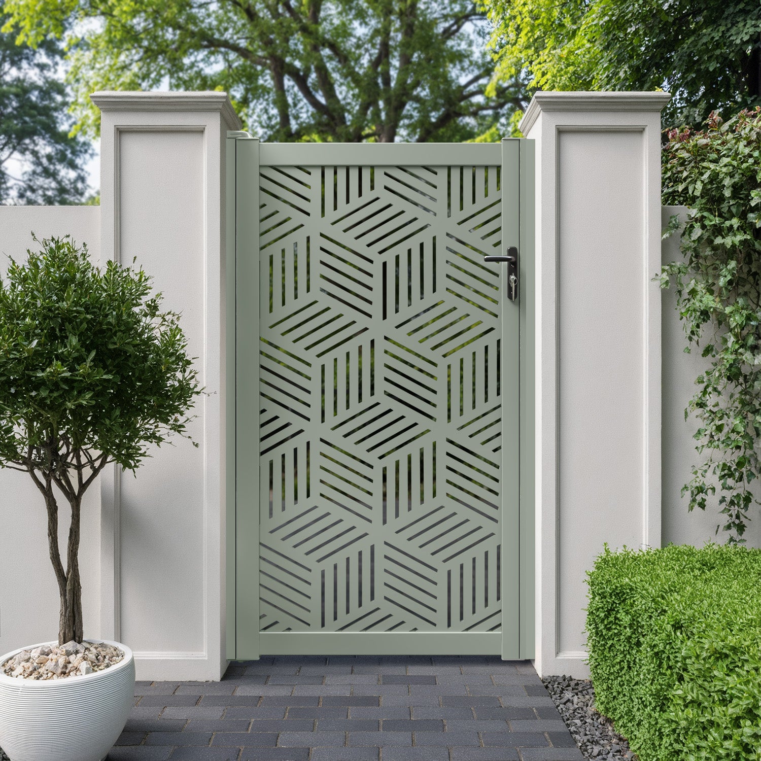 Cubed Aluminium Full screen Pedestrian Gate