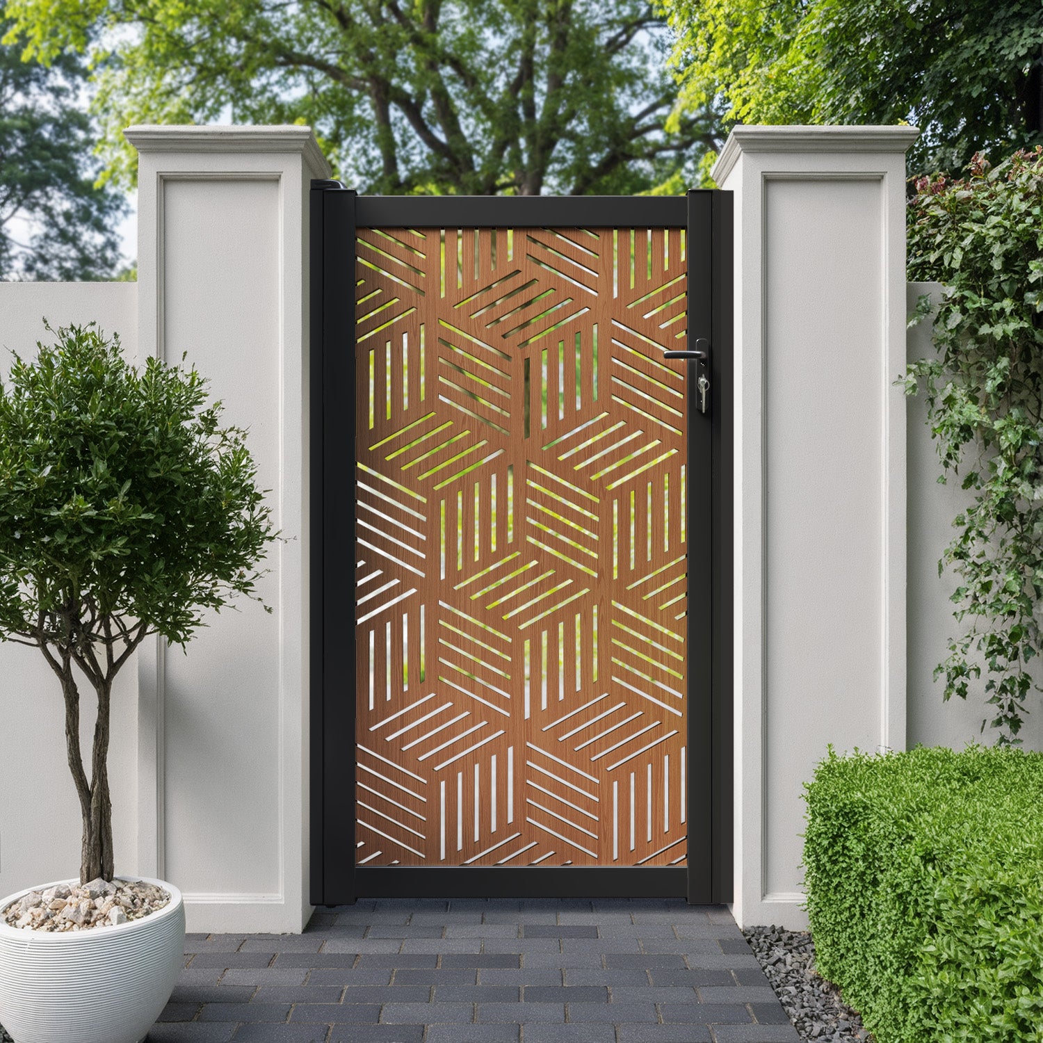 Cubed Aluminium Full screen Pedestrian Gate