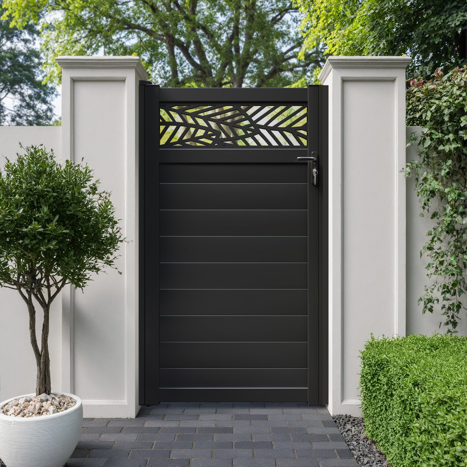 Habitat Aluminium Straight Top Pedestrian Gate