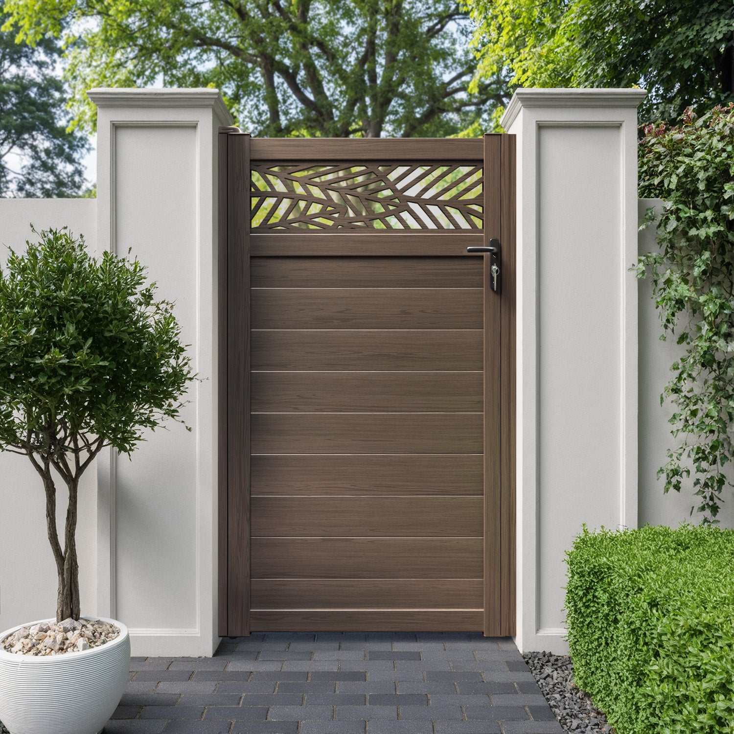 Habitat Aluminium Straight Top Pedestrian Gate