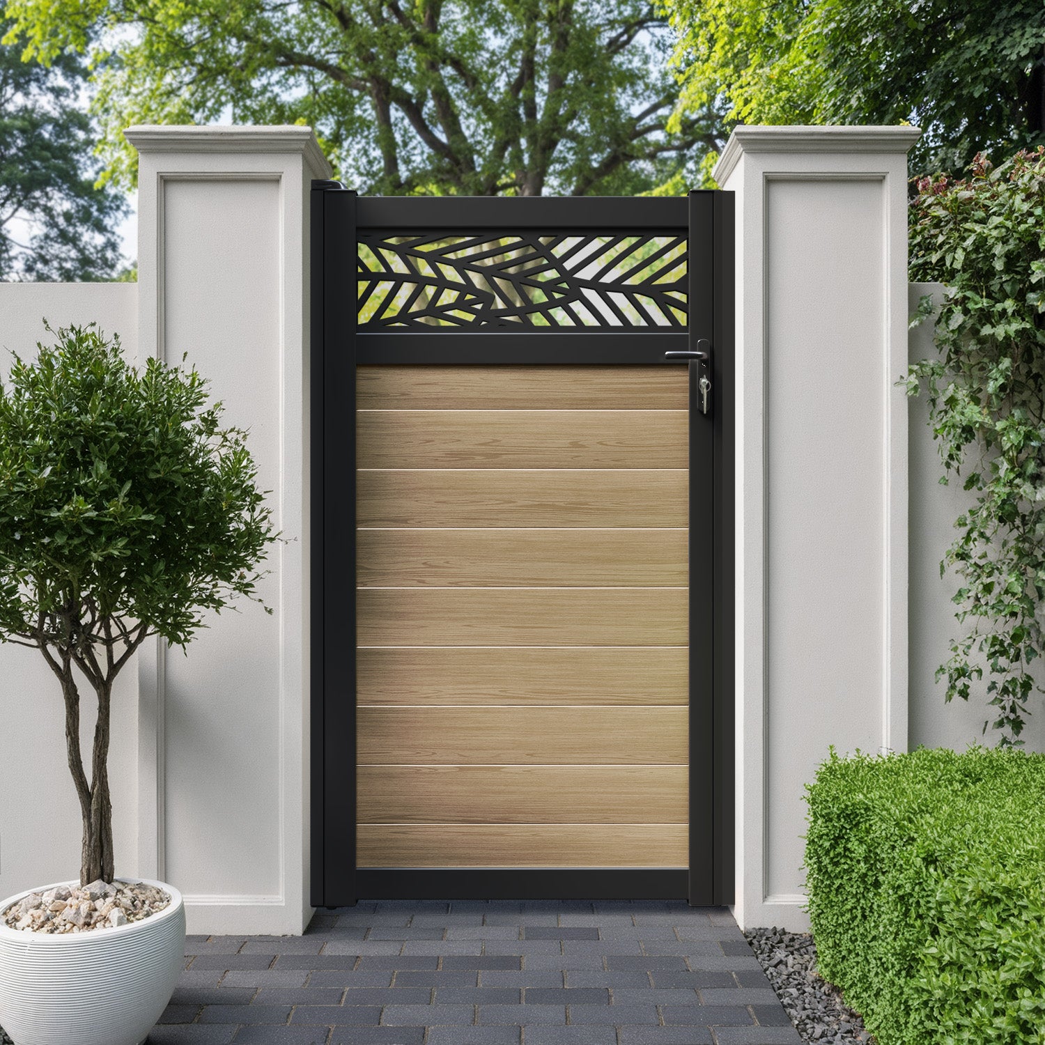 Habitat Aluminium Straight Top Pedestrian Gate