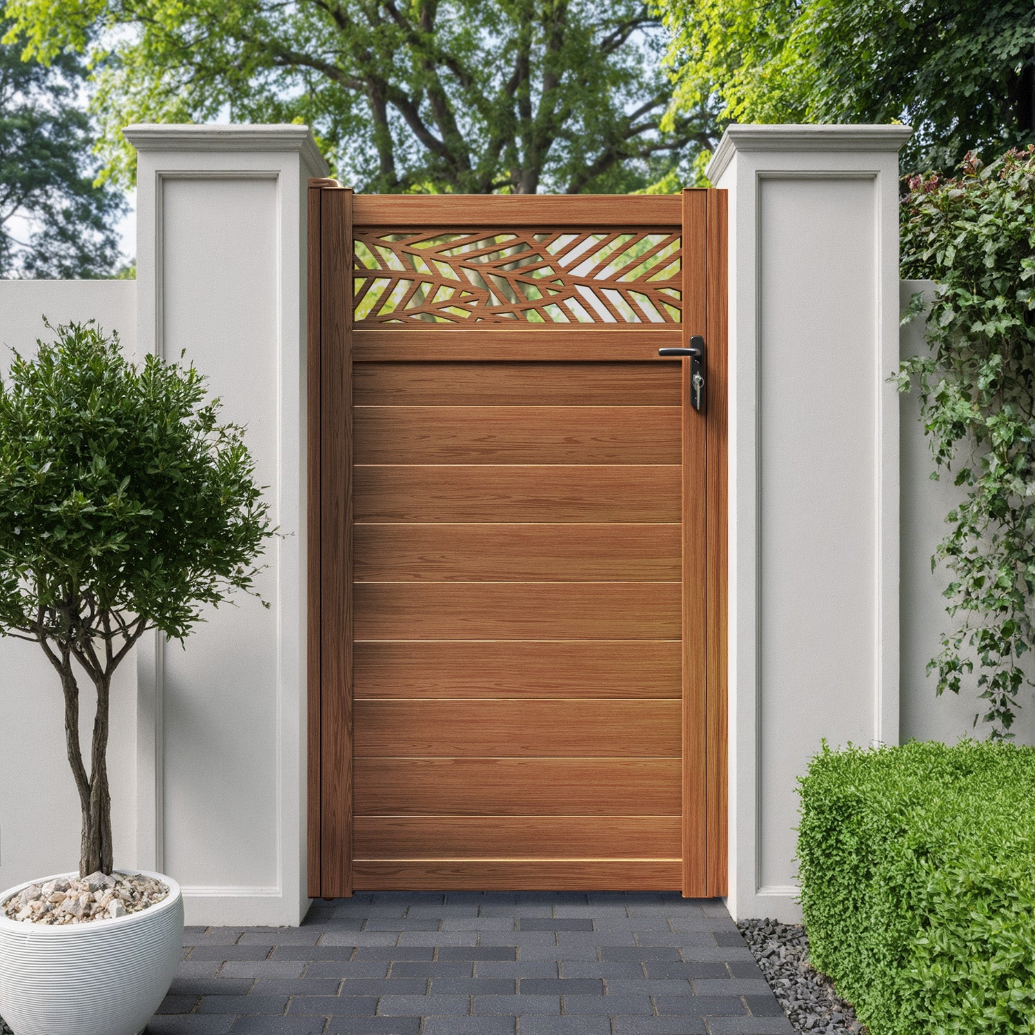 Habitat Aluminium Straight Top Pedestrian Gate